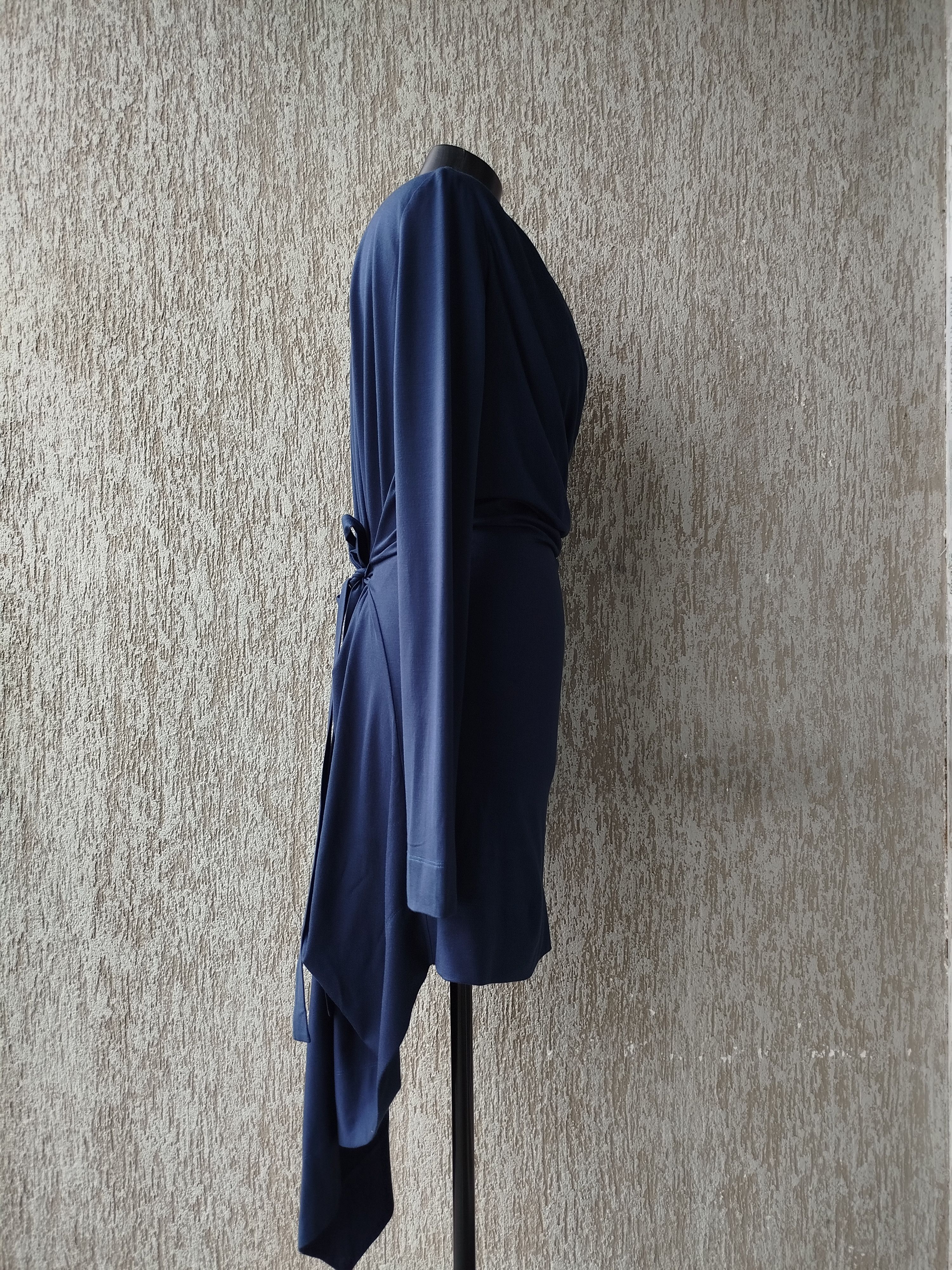 Vivienne Westwood Dress Long Sleeve Asymmetric Draped Wool A/W 2010 Size S Size S / US 4 / IT 40 - 4 Thumbnail