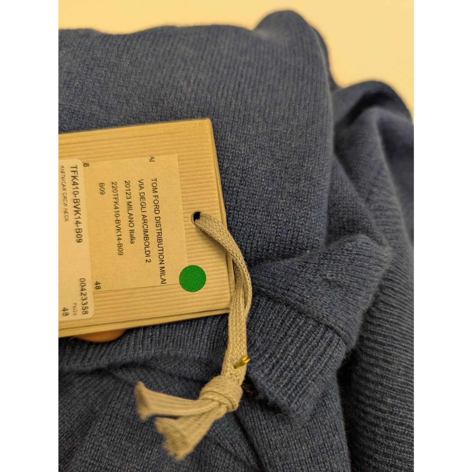 Tom Ford o1rshd1 V-Neck Turtle Neck Sweatshirt in Blue Size US M / EU 48-50 / 2 - 22 Thumbnail