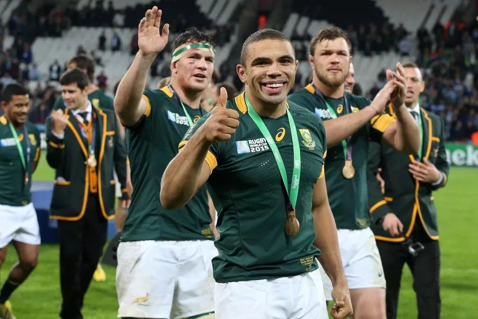 Asics SOUTH AFRICA RUGBY JERSEY WORLD CUP UNION RUGBY Size US M / EU 48-50 / 2 - 9 Thumbnail