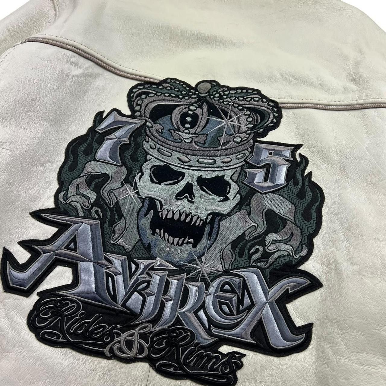 Avirex Vintage Avirex USA Rides & Rims Skull Leather Jacket - XXL Size US XXL / EU 58 / 5 - 3 Thumbnail
