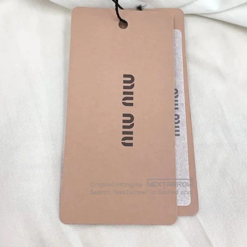 Miu Miu Miu Miu White Cotton Midi Dress for Women . Size S / US 4 / IT 40 - 9 Thumbnail