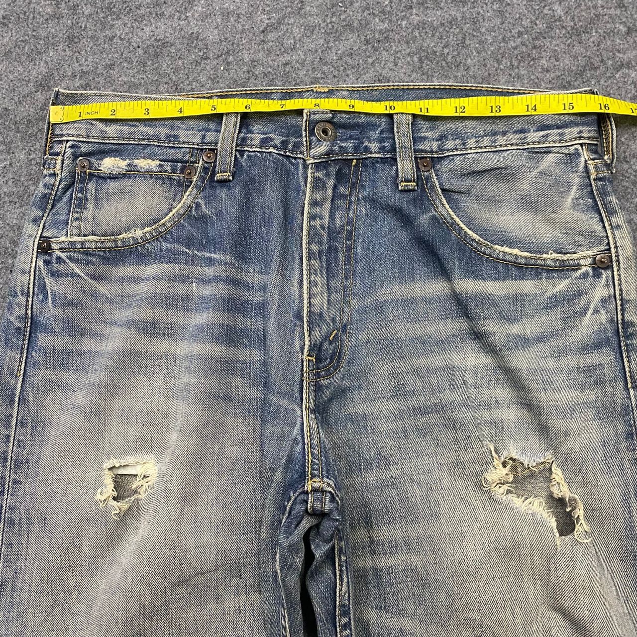 Japanese Brand 💥Vintage Levis 503 Distressed Denim Kurt Cobain Style Size US 32 / EU 48 - 4 Thumbnail