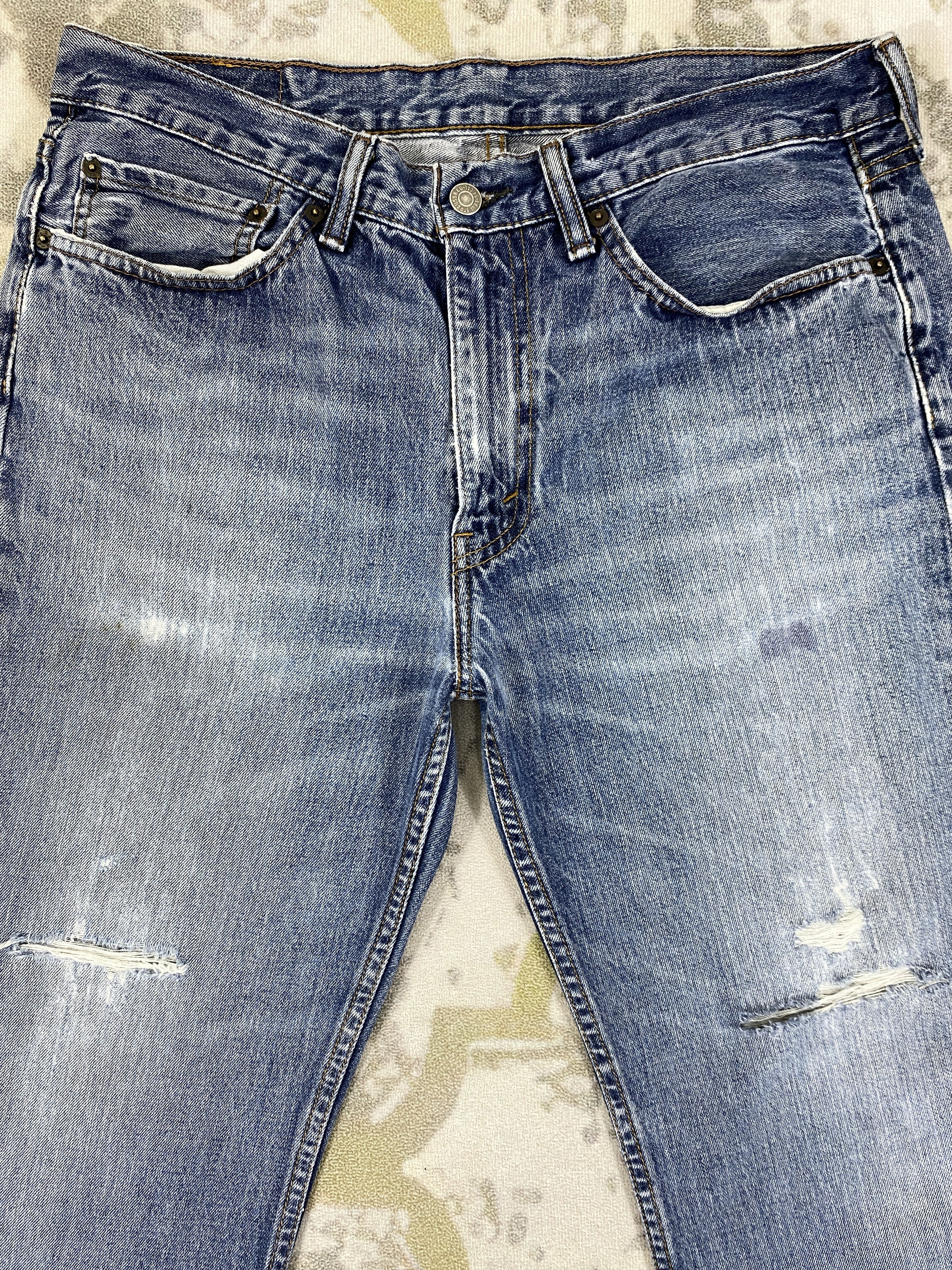 Levi's Distressed Blue Vintage Levi's Jeans 33x29.5 Denim -JN1477 Size US 33 - 3 Thumbnail