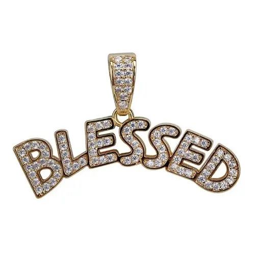 Jewelry × Vintage Rock Rapper Blessing Letter Necklace Size ONE SIZE - 4 Thumbnail