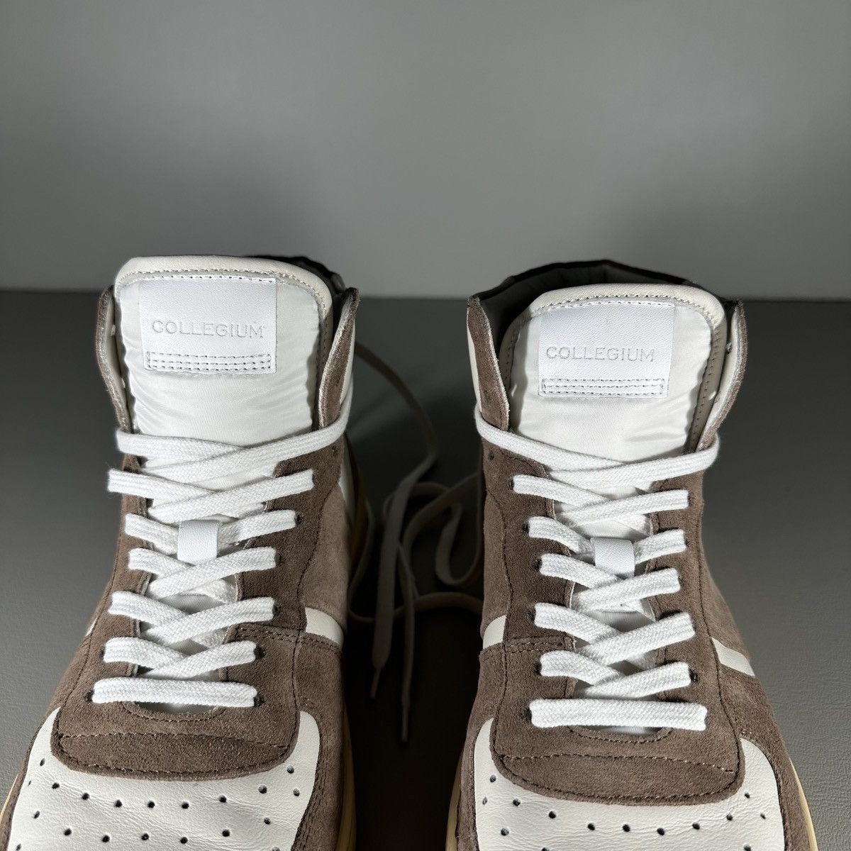 Collegium Collegium Pillar Destroyer High Top Suede Leather Sneakers Size US 8.5 / EU 41-42 - 4 Thumbnail