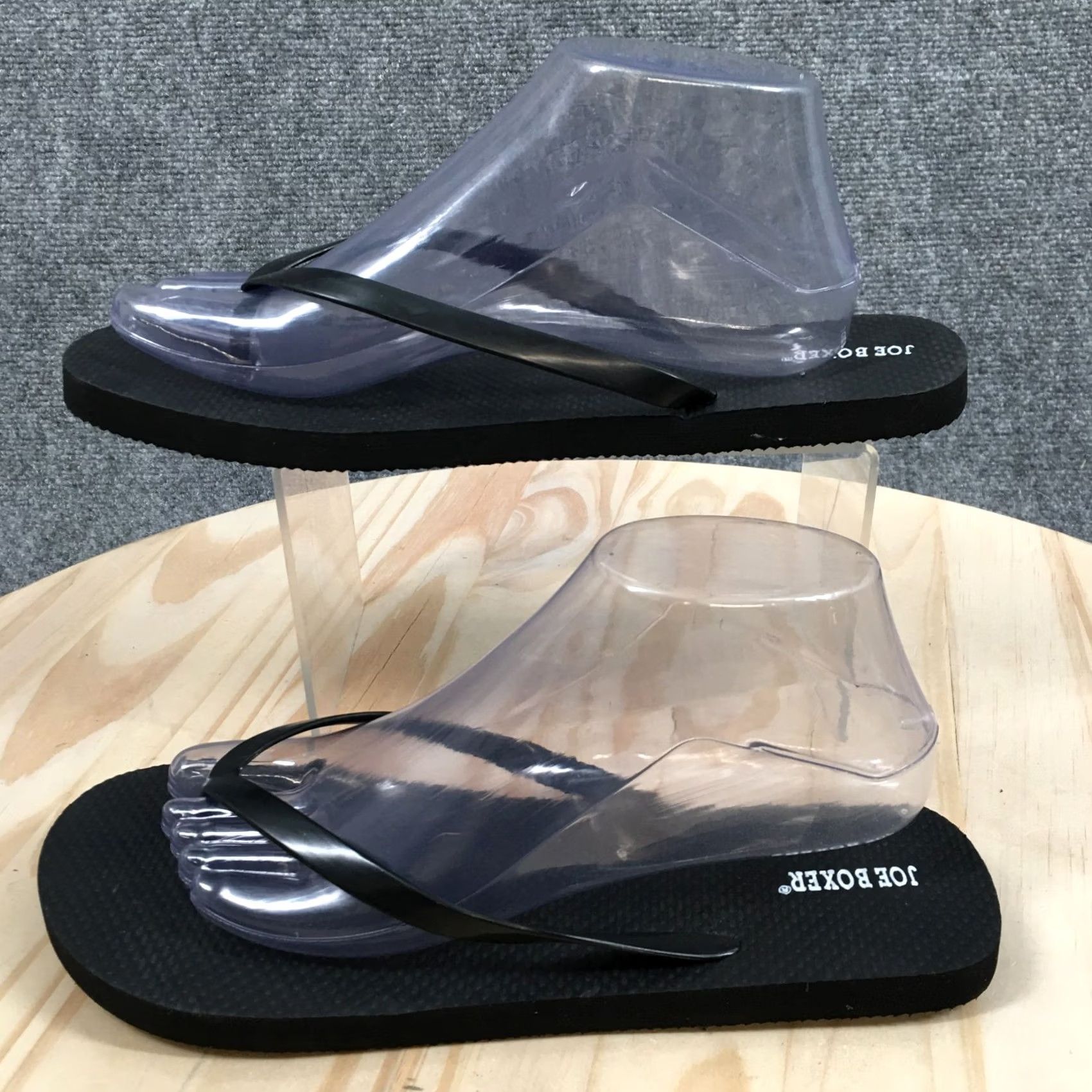 Joe Boxer Joe Boxer Sandals Womens 9-10 Casual Comfort Slip On Flip Flops Black Size US 9 / IT 39 - 2 Thumbnail