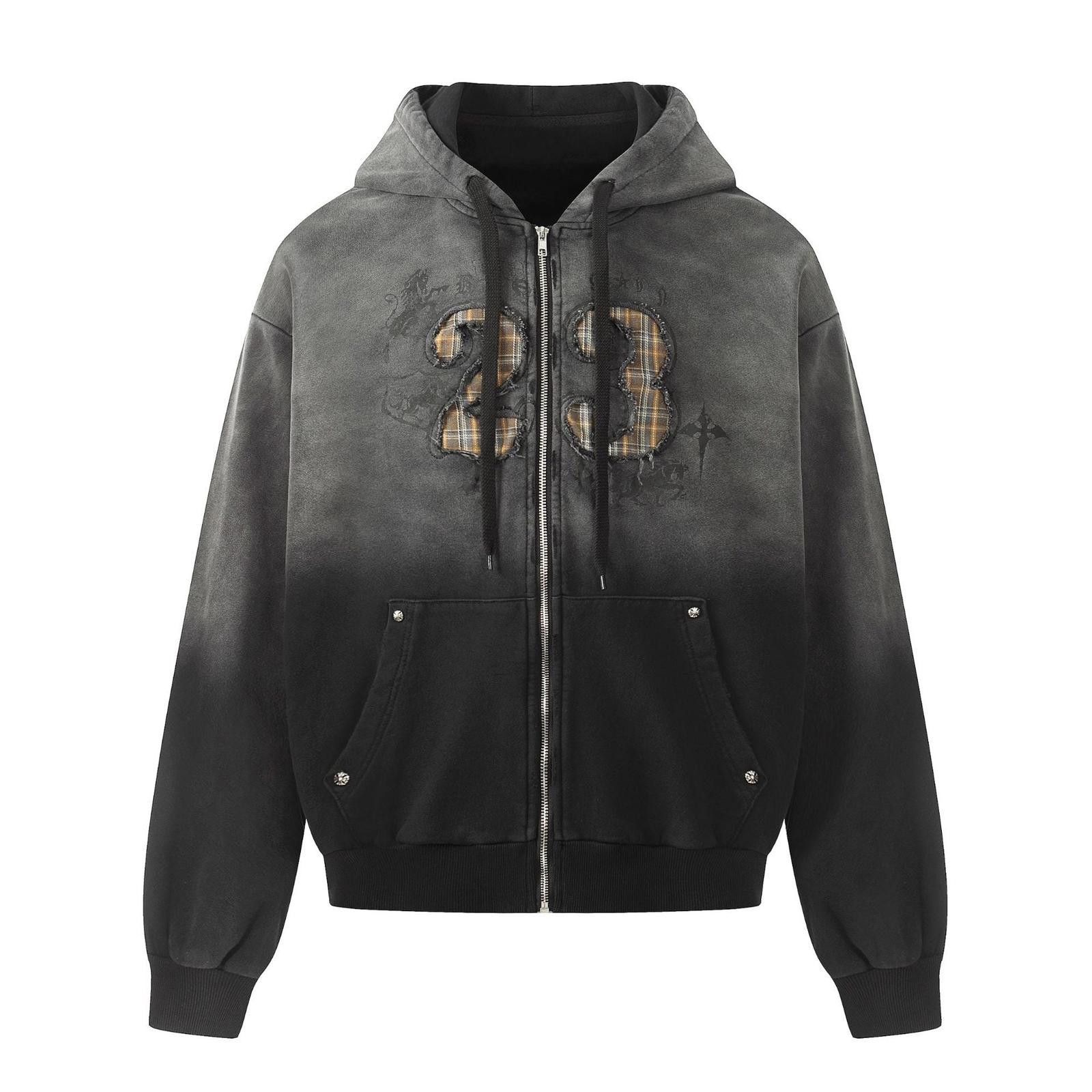 Other Gradient Number-Embroidered Zip Hoodie | Red '23' Size US M / EU 48-50 / 2 - 5 Thumbnail