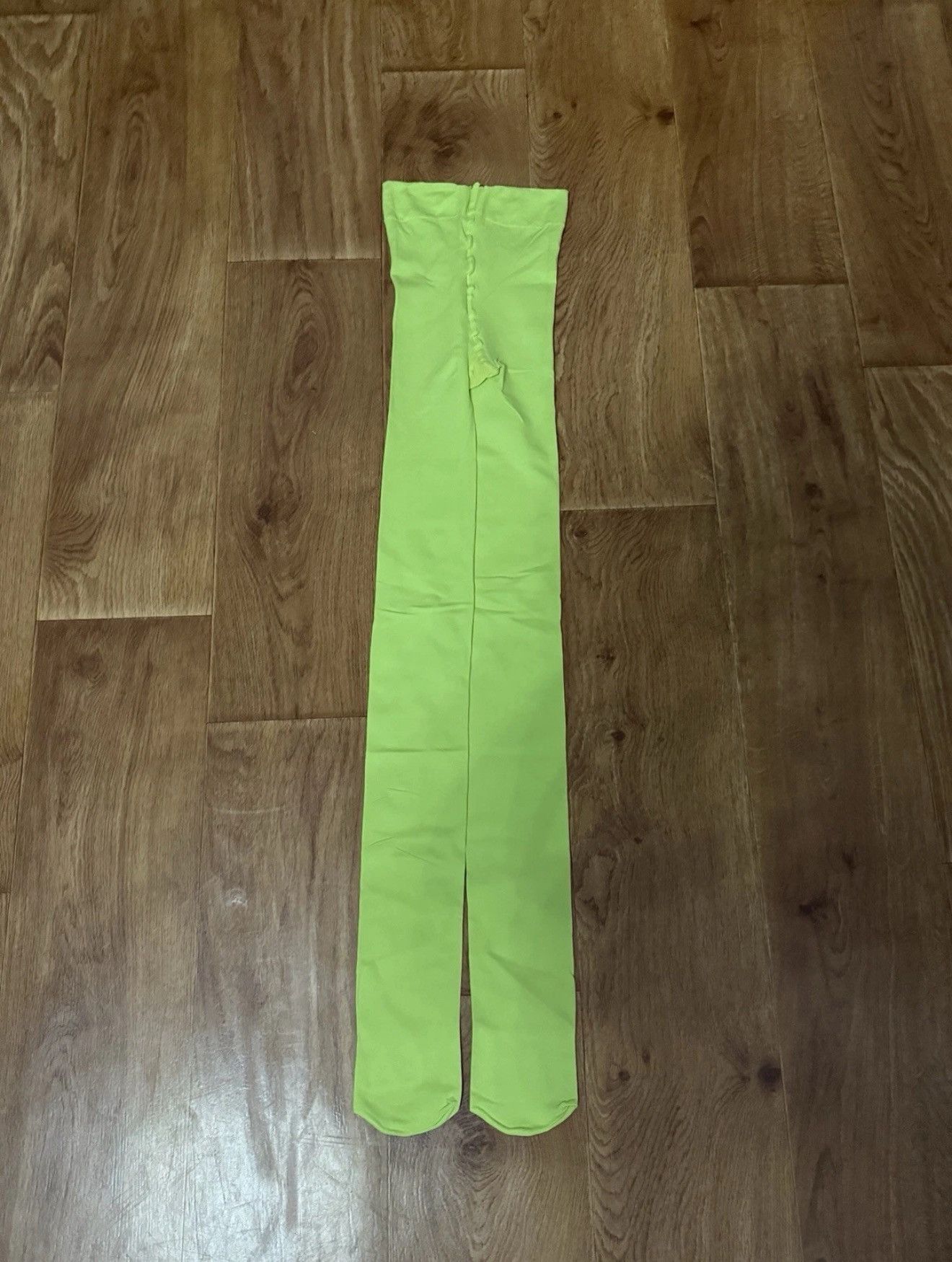 H&M × Mugler Rare Mugler X H&M Brand New Green Tights Italy Made Sz L Size 28" / US 6 / IT 42 - 1 Thumbnail
