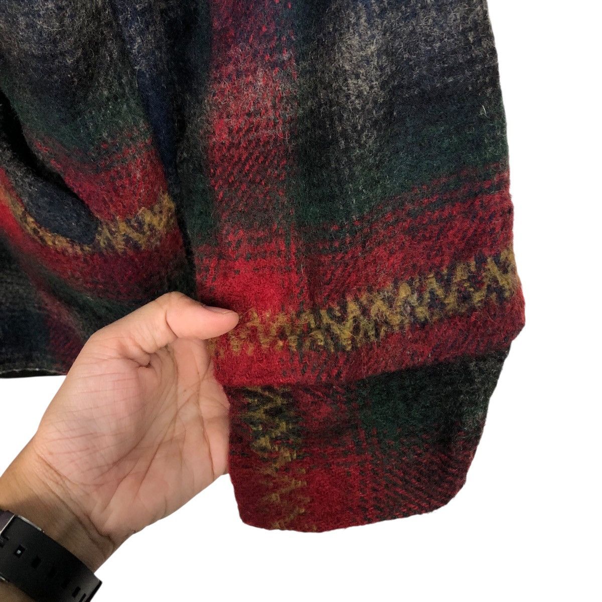 Vintage 📌Vintage Wool Work Jacket Melton Outer Wear Tartan Design Size US L / EU 52-54 / 3 - 16 Thumbnail