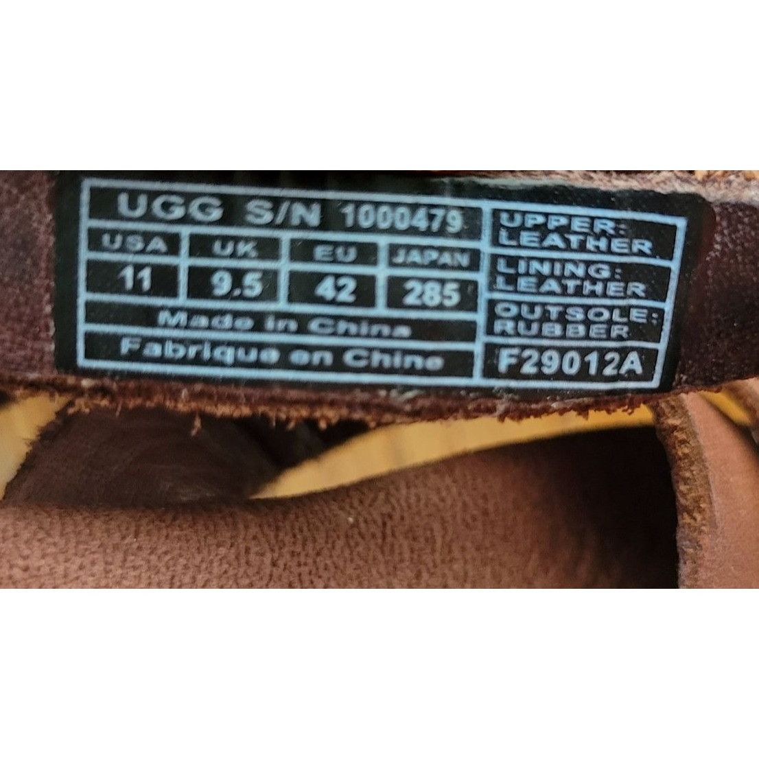 Ugg UGG 11 Brown Leather Espadrille Wedge Sandals Open Toe 10004 Size US 11 / IT 41 - 8 Thumbnail