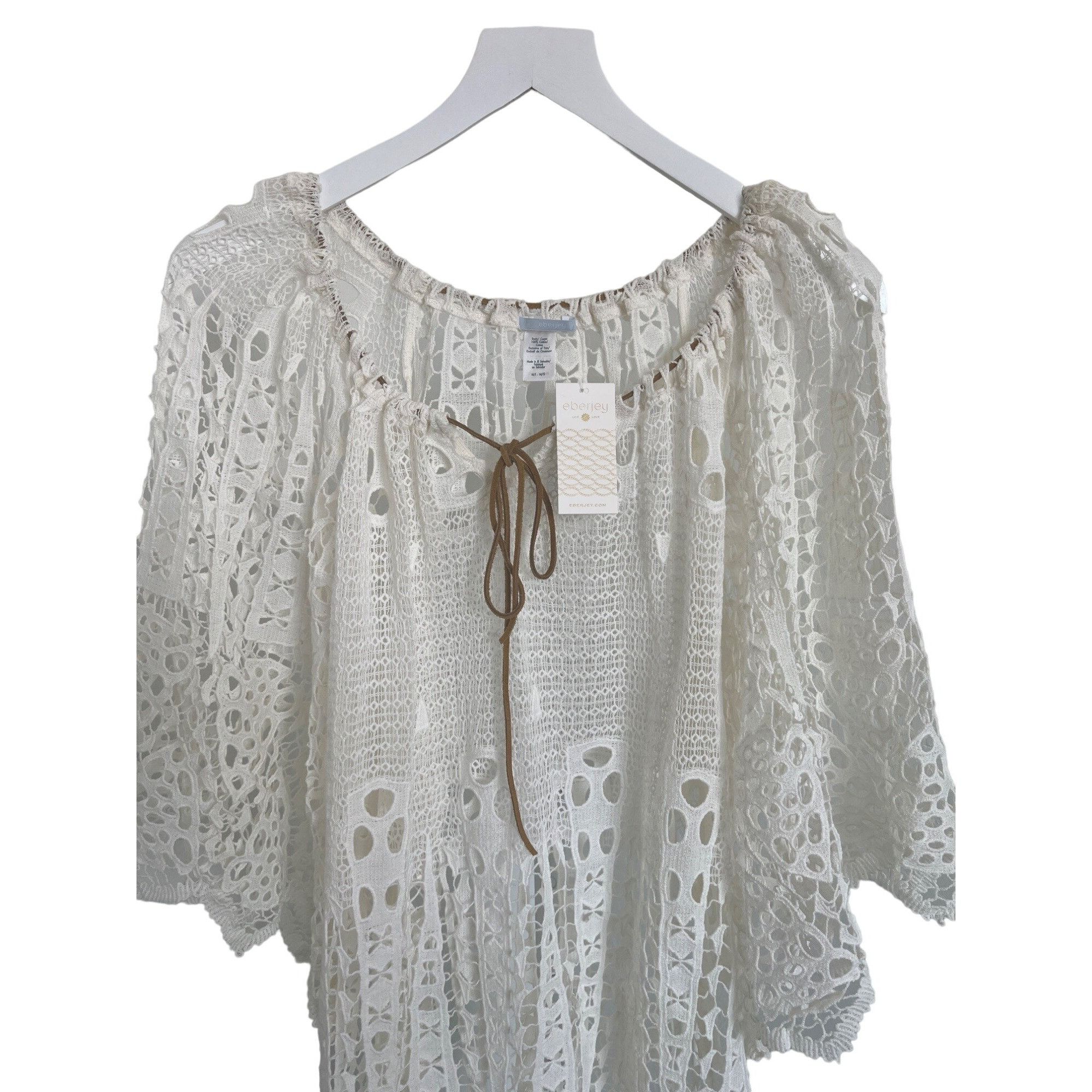 Eberjey Eberjey Spearhead Gianna Crochet Lace Boho Beach Cover-Up Dr Size M / US 6-8 / IT 42-44 - 5 Thumbnail