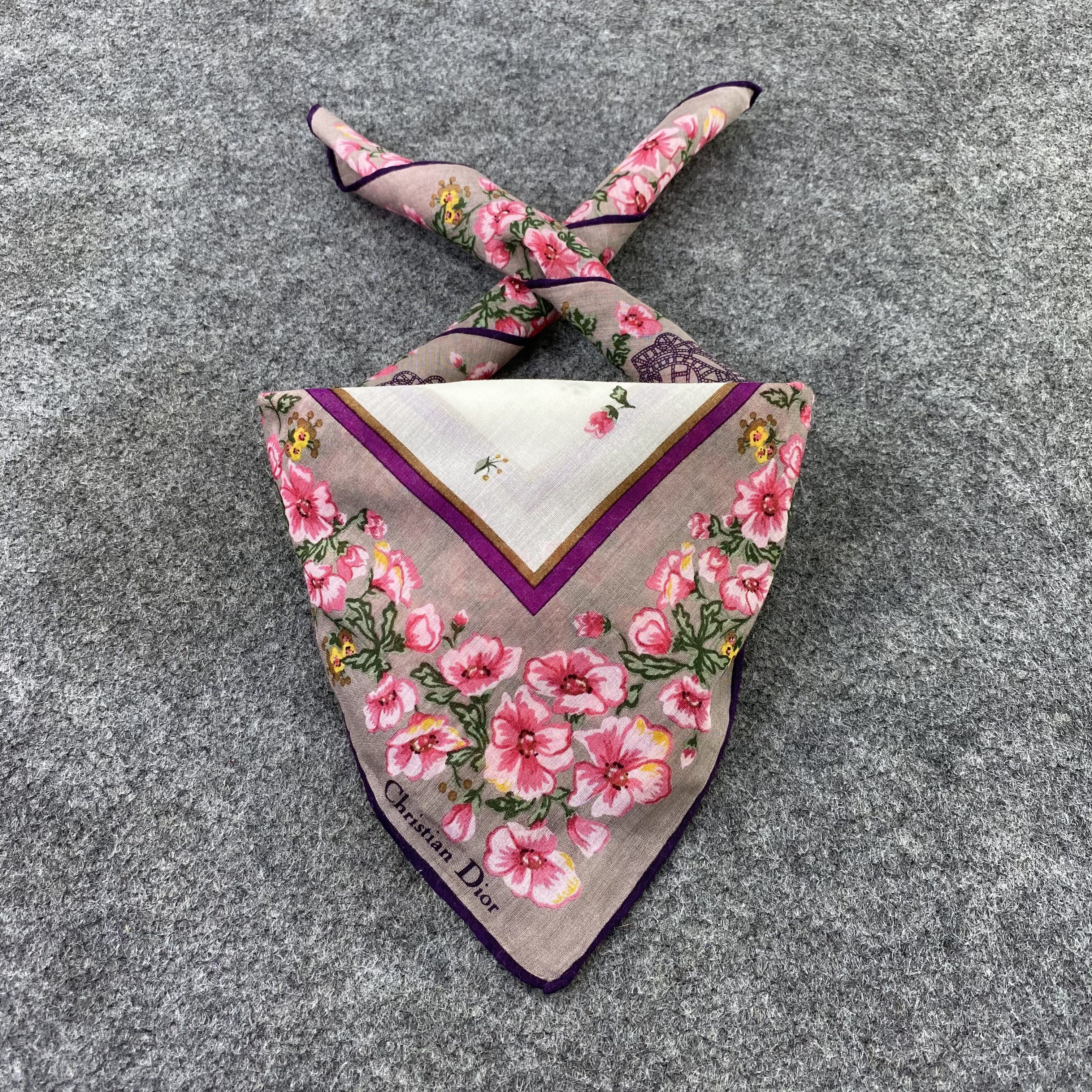 Designer Christian Dior Handkerchief / Bandana / Neckerchief-B741 Size ONE SIZE - 2 Thumbnail