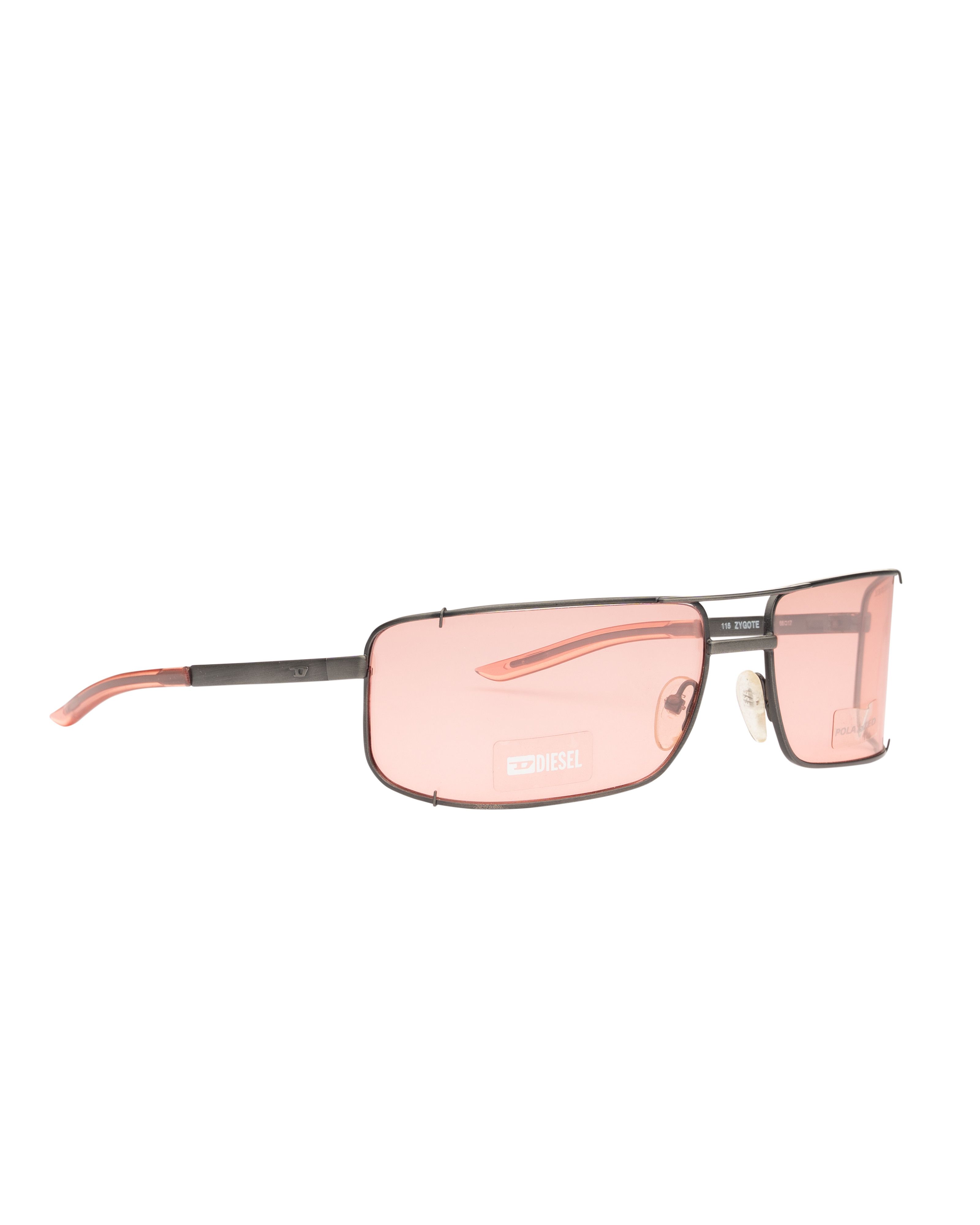 Diesel Diesel '90s Red Lens Wraparound Sunglasses Size ONE SIZE - 3 Thumbnail