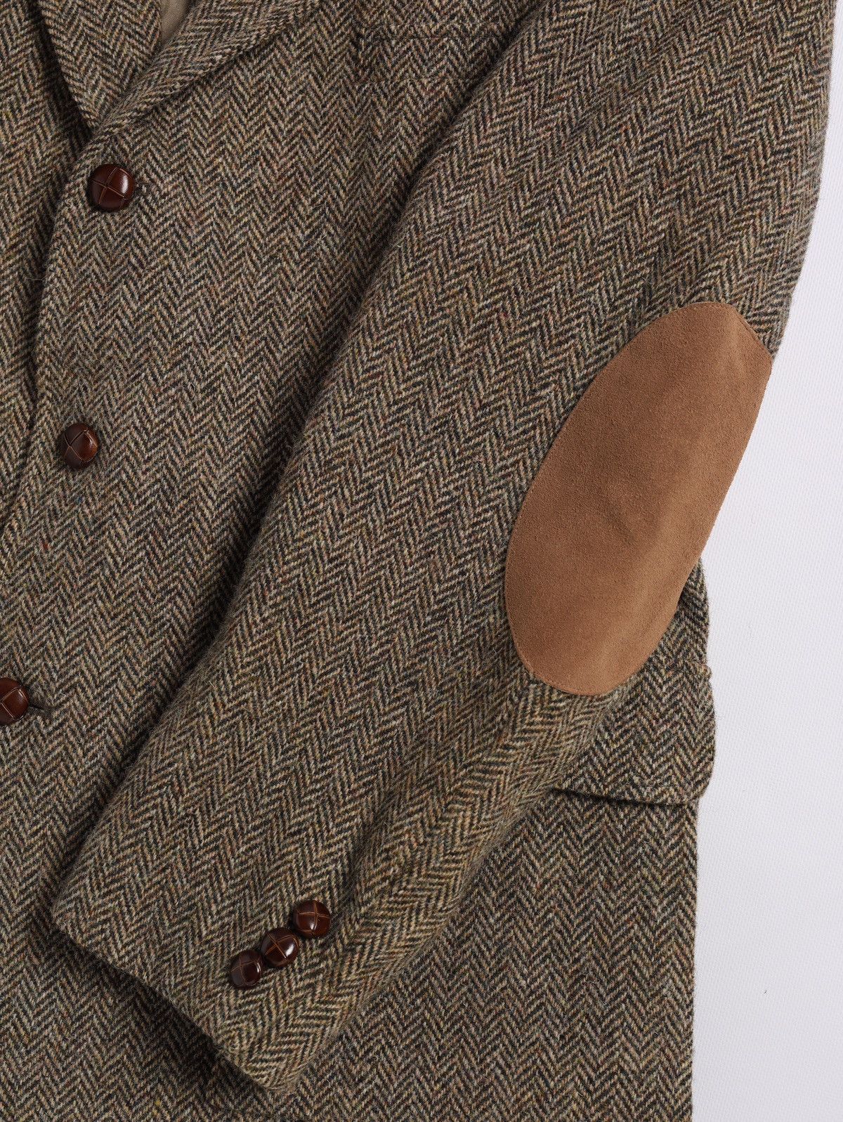 Harris Tweed Harris Tweed Orvis USA Wool Blazer Jacket Herringbone Huntin Size 46L - 9 Thumbnail