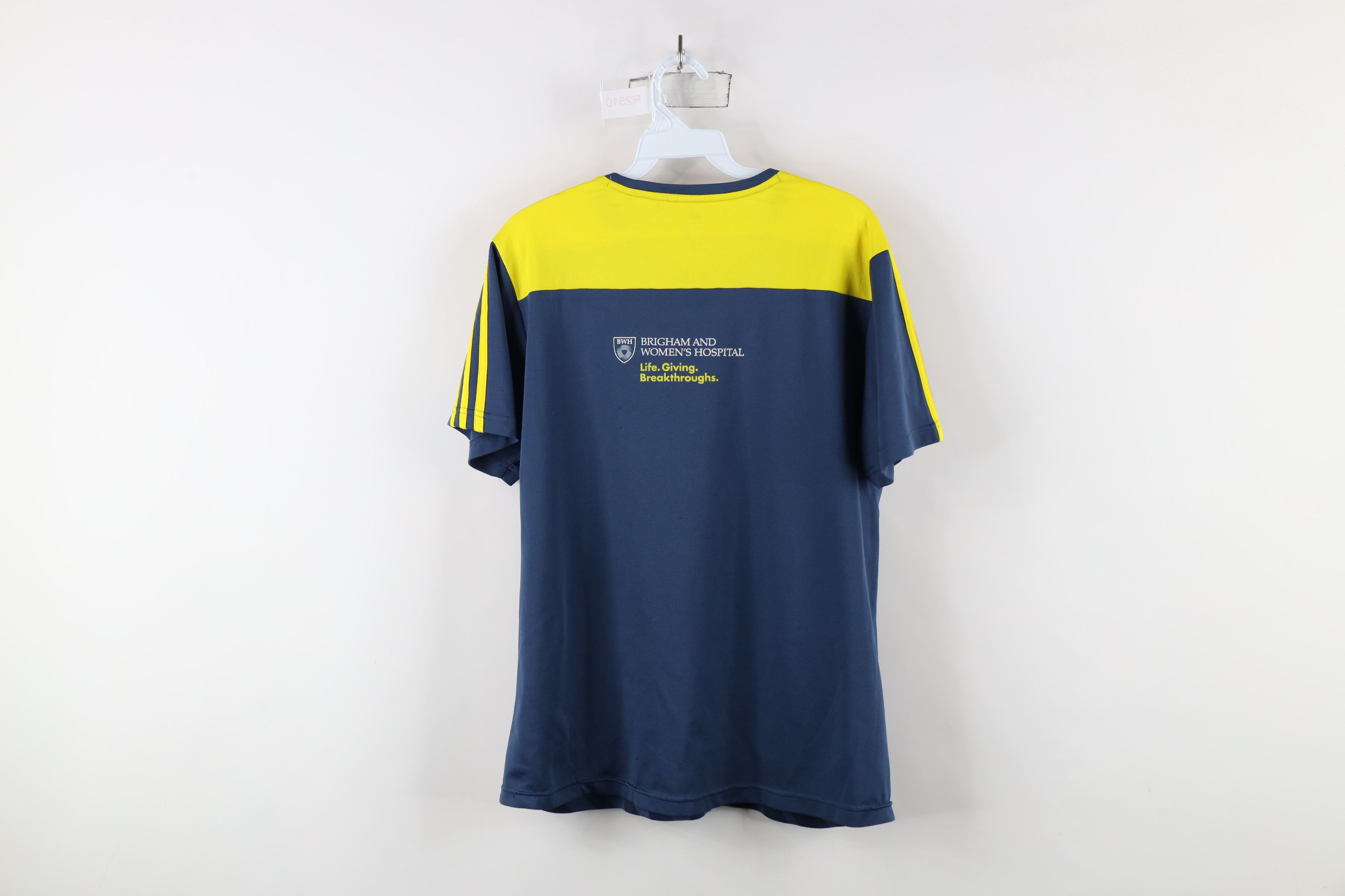 Adidas × Vintage Adidas Boston Marathon Striped Short Sleeve Running T-Shirt Size L / US 10 / IT 46 - 14 Thumbnail
