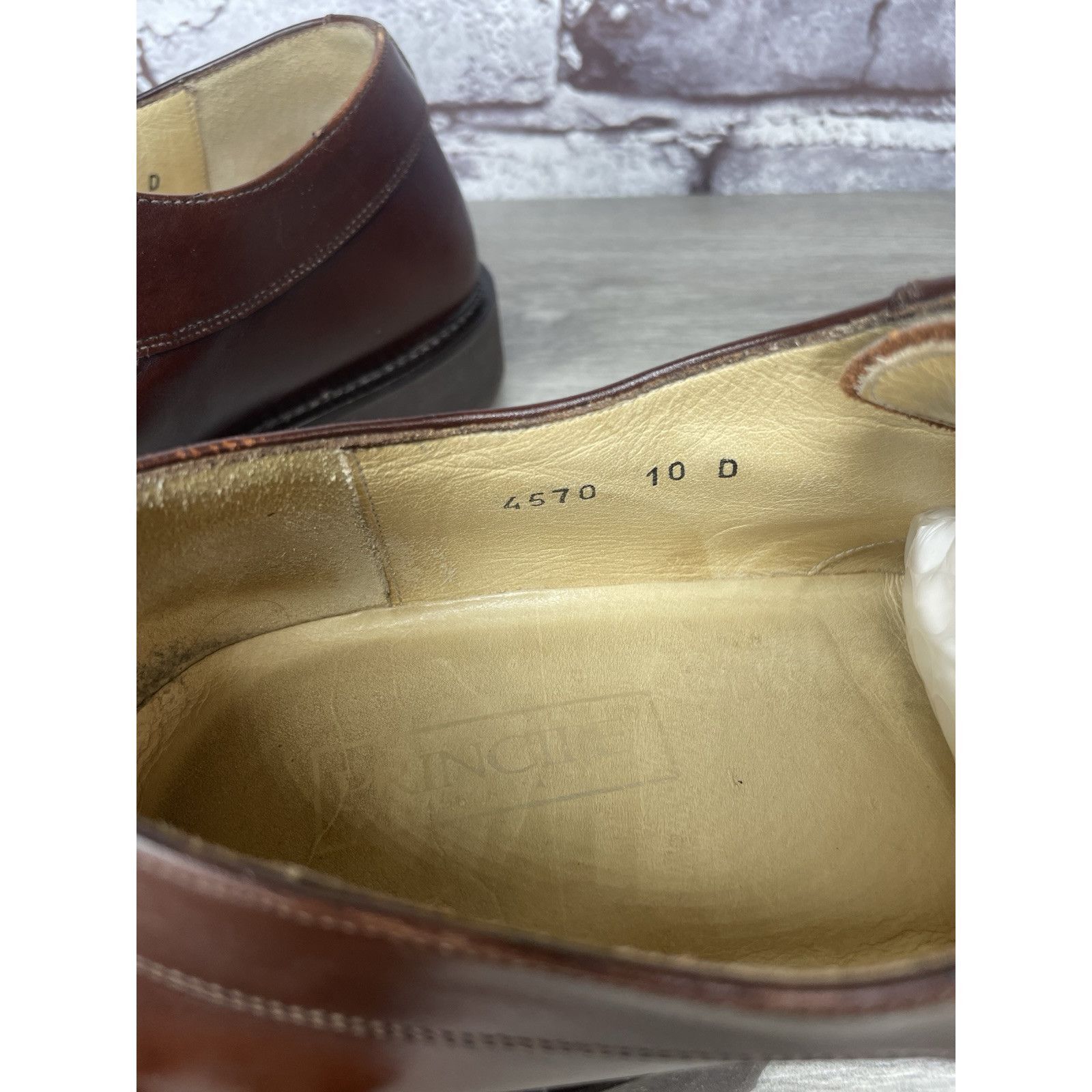 Principe PRINCIPE Brown Leather Square Toe XL Light Oxfords Lace Shoe Size US 10 / EU 43 - 8 Thumbnail