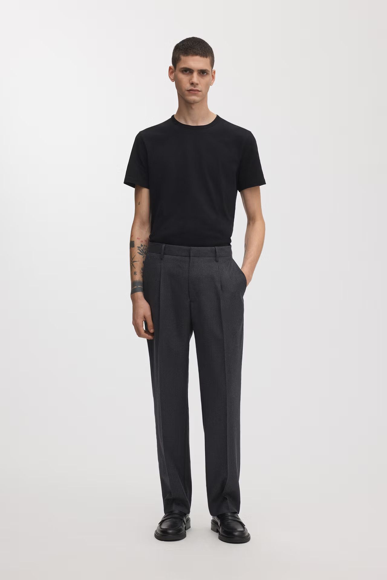 Asket Wool Trousers 31/30 in gray