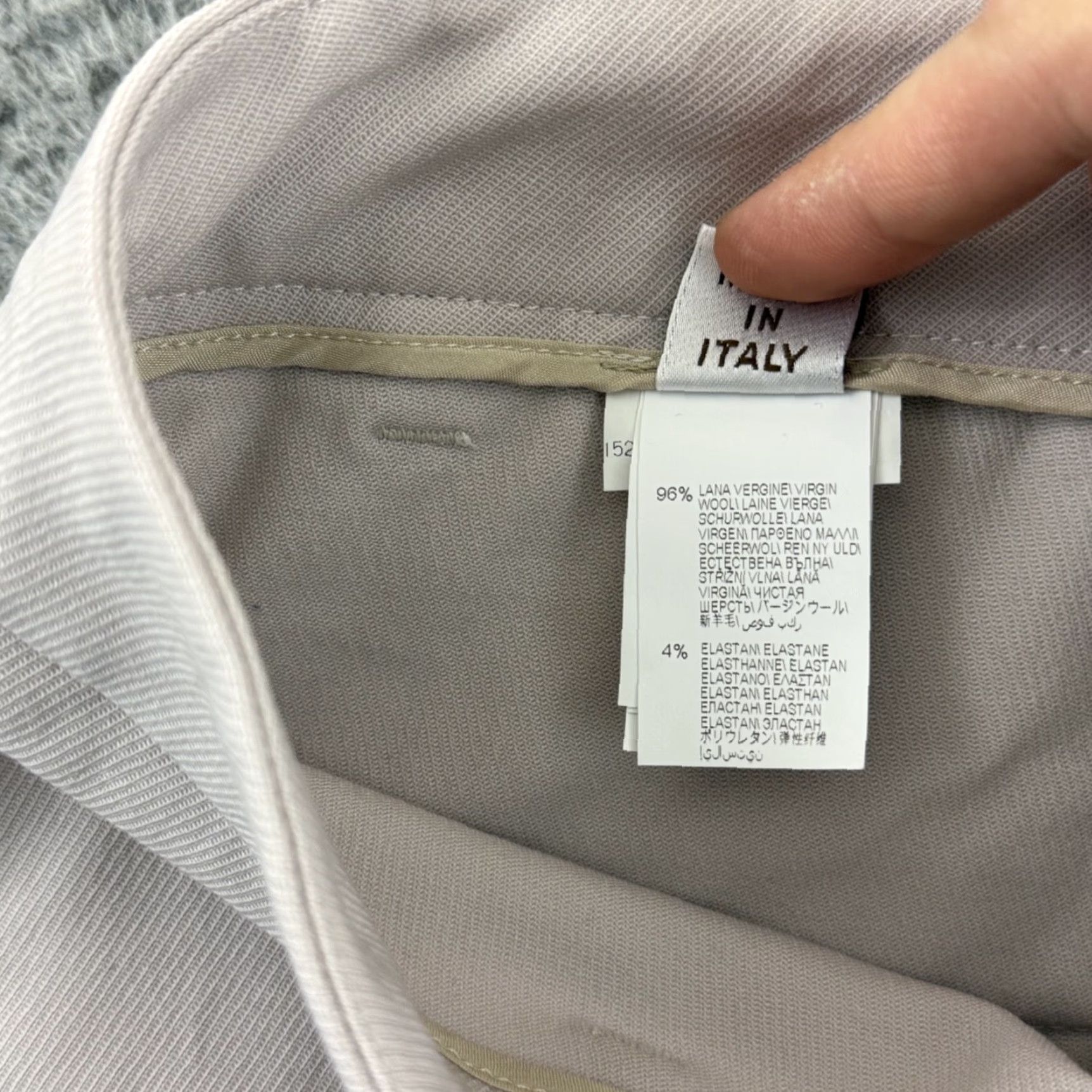Brunello Cucinelli VINTAGE Brunello Cucinelli Pants Womens 6 Ivory Twill Flat Front Trousers Preppy Italy Size 28" / US 6 / IT 42 - 6 Thumbnail
