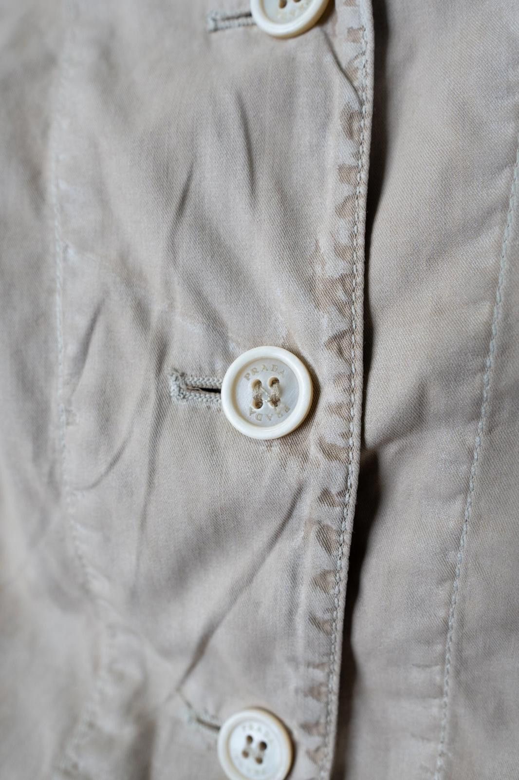 Prada 90's Prada Linea Rosa Utilitarian Button Tan Khaki Jacket Size M / US 6-8 / IT 42-44 - 4 Thumbnail