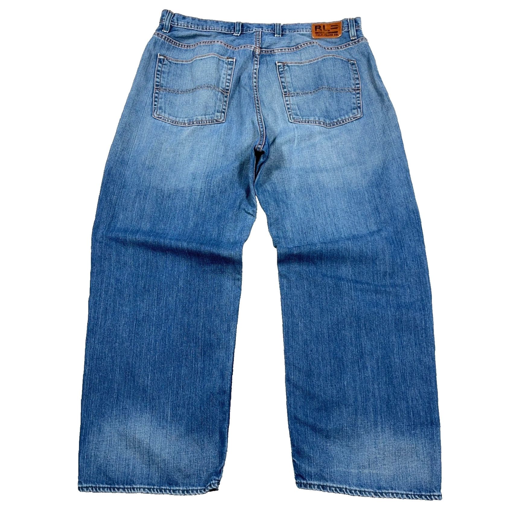 Polo Ralph Lauren VINTAGE Polo Ralph Lauren Jeans Men 38x30 Brixton Loose Fit Baggy Y2K PRL Faded Jeans Men 38 Blue 90s Size US M / EU 48-50 / 2 - 2 Thumbnail