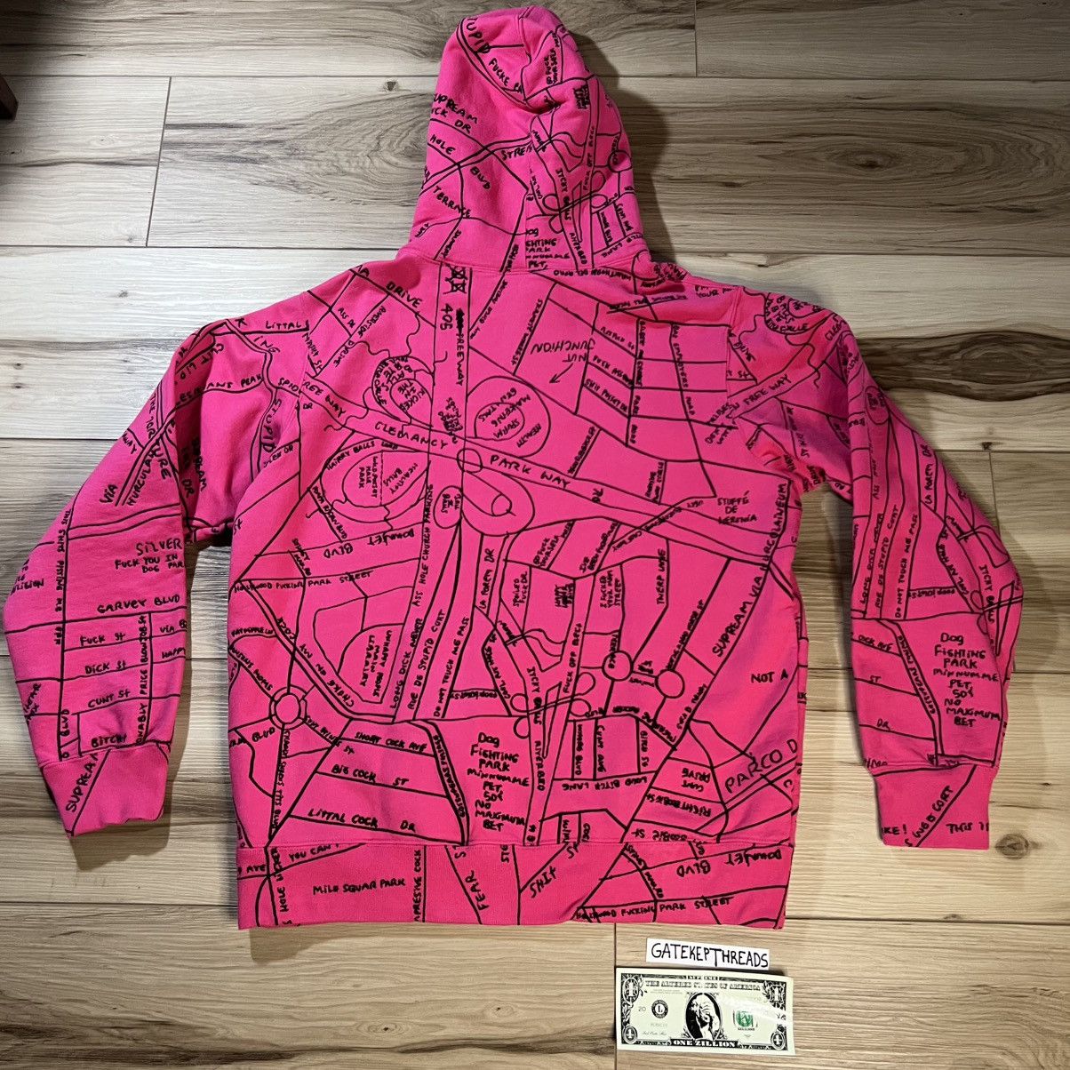 Supreme Supreme Gonz Embroidered Streets Hoodie Pink Size US M / EU 48-50 / 2 - 13 Thumbnail