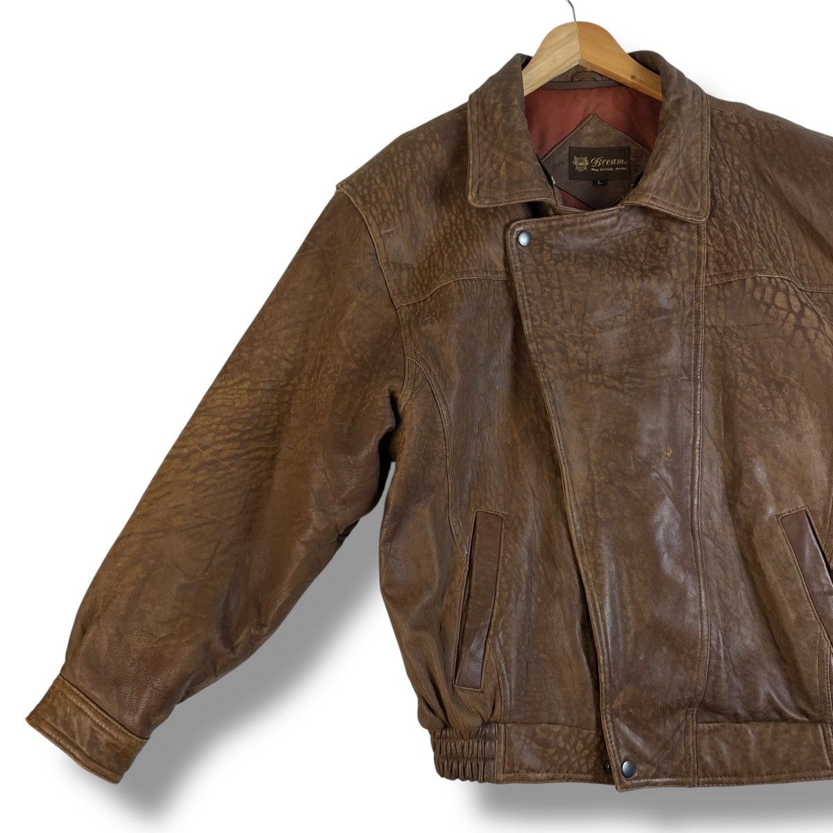 Issey Miyake VINTAGE BREAM NEW ZEALAND LAMB LEATHER JACKET Size US L / EU 52-54 / 3 - 9 Thumbnail