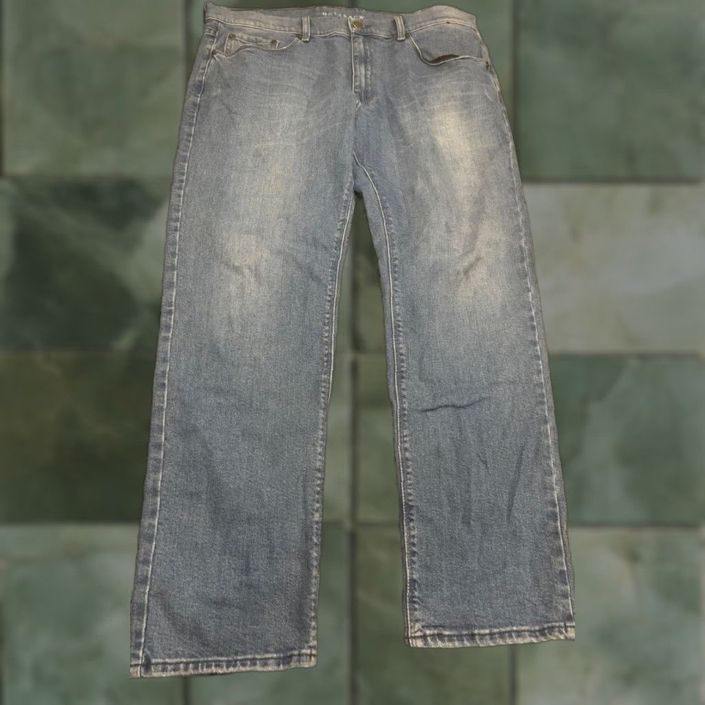 Mott & Bow Mott & Bow Jeans Slim Fit Ludlow Straight Stretch Blue 37x29 5-Pocket Denim Belt Loops Zipper Button Men Regular Size US 37 - 1 Thumbnail