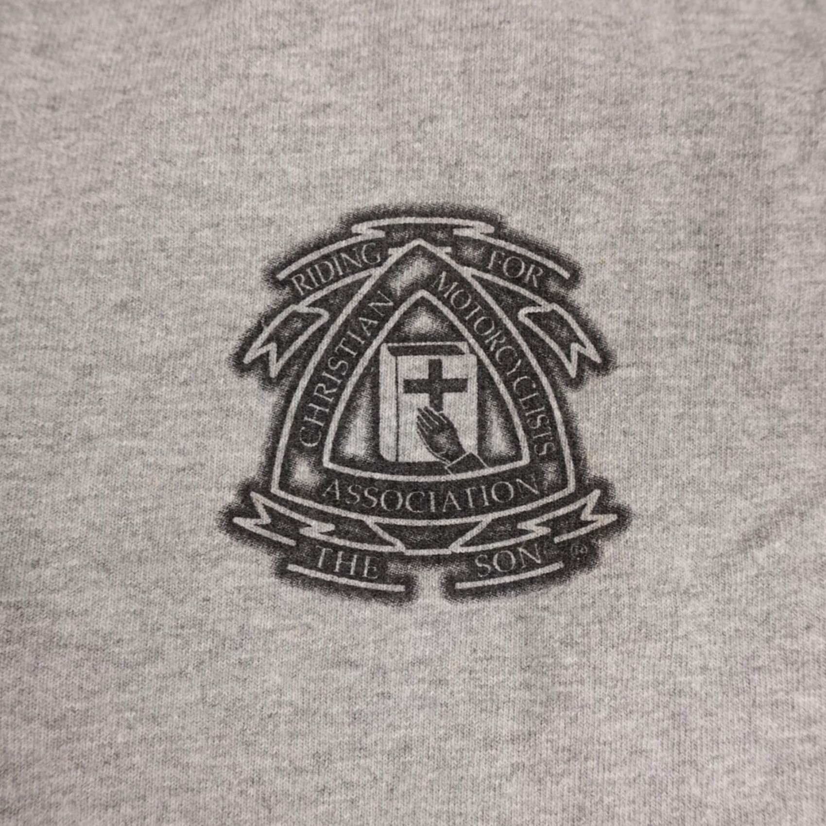 Anvil VINTAGE Christian Motorcyclists Association Shirt Mens Large Gray Jesus Henley 90s Size US L / EU 52-54 / 3 - 4 Thumbnail