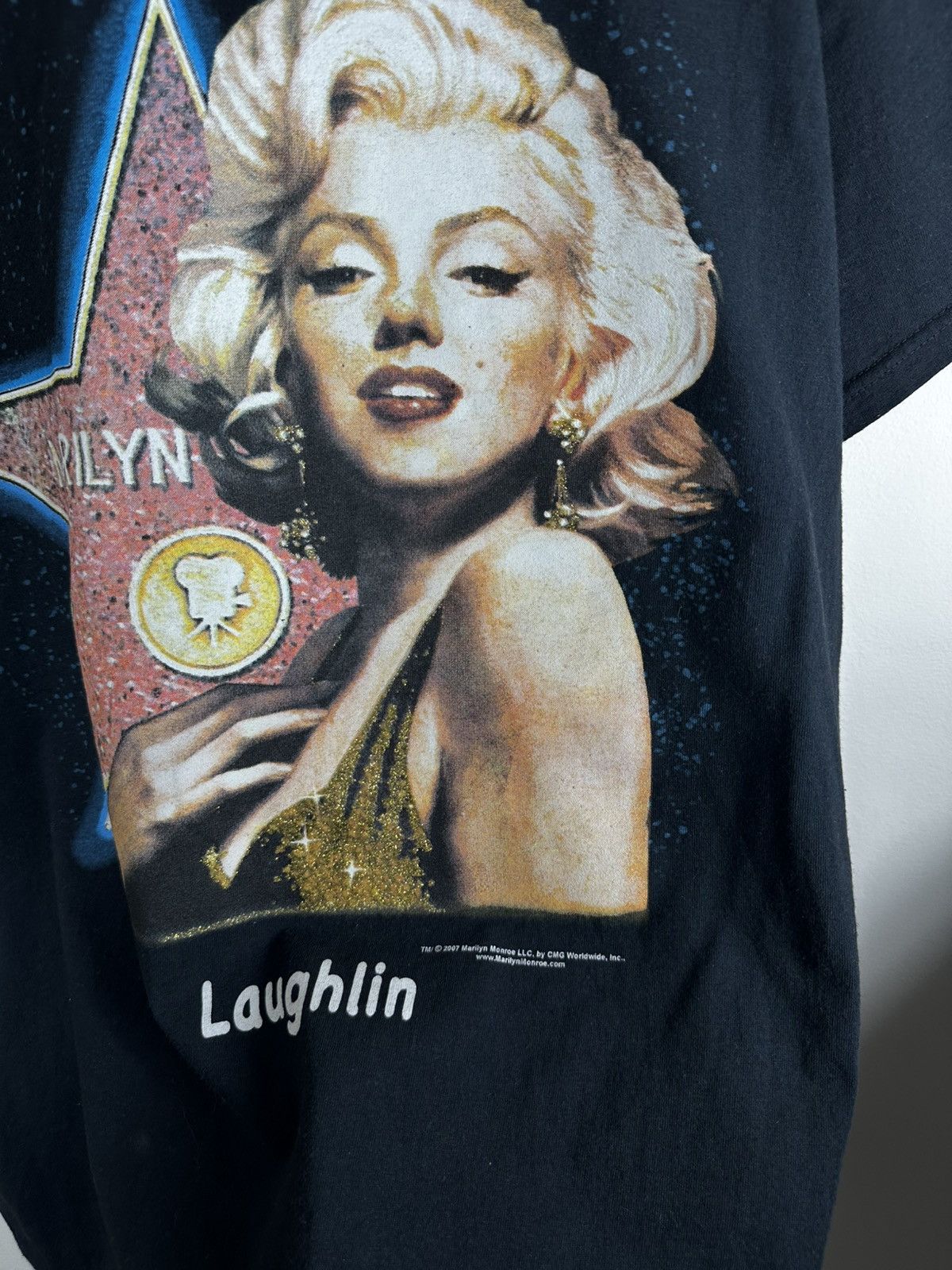 Vintage Vintage 2007 Marilyn Monroe Laughlin Star T-Shirt Size US L / EU 52-54 / 3 - 3 Thumbnail