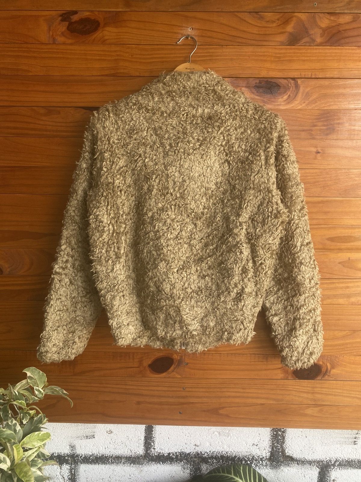 Issey Miyake Vintage Tsumori Chisato Curly Fleece Jacket Beige Japanese Size US M / EU 48-50 / 2 - 7 Thumbnail