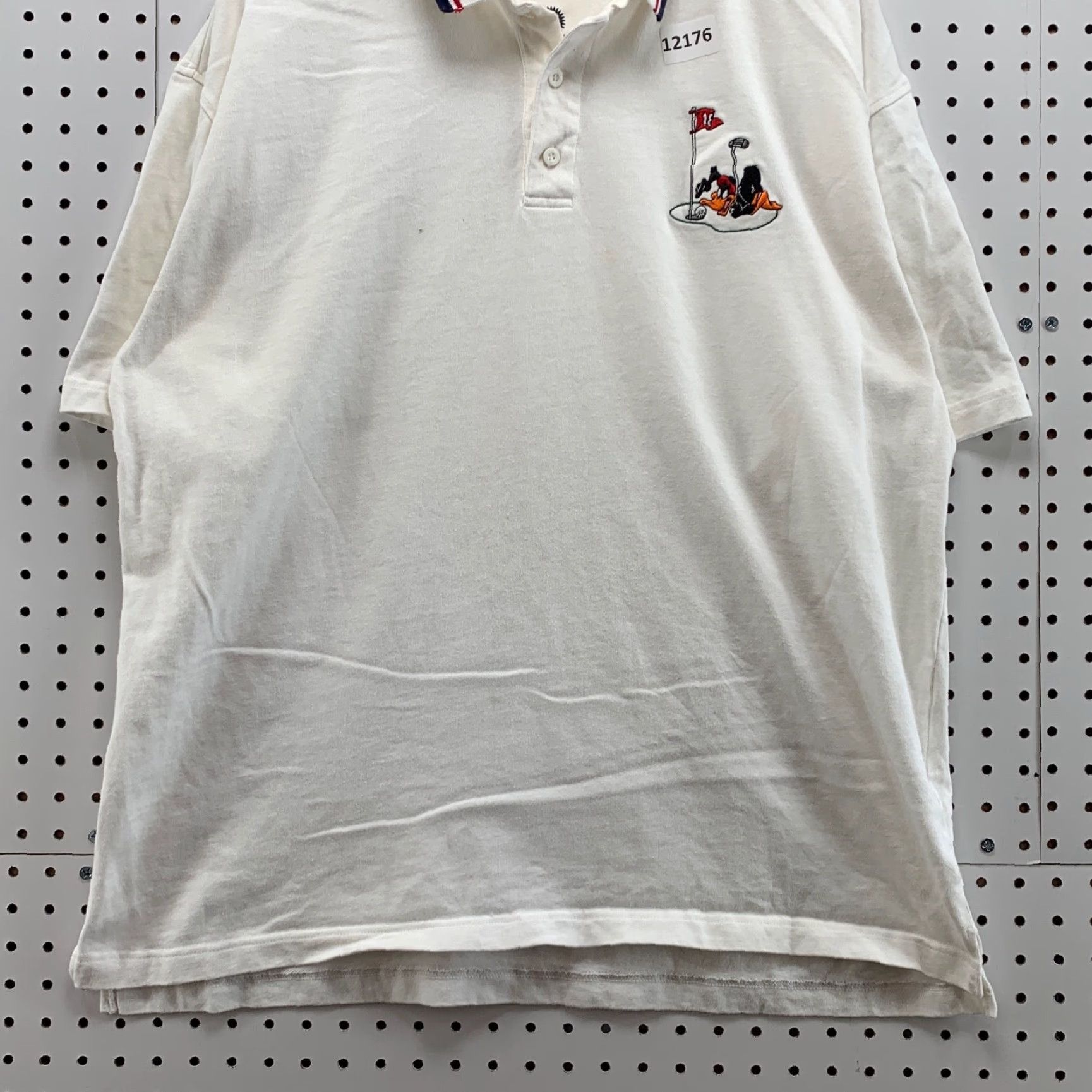 Vintage Daffy Duck Polo Shirt XL White Embroidered Golf Logo 90s Warner Bros. Vintage Men’s Polo Shirt Size US XL / EU 56 / 4 - 5 Thumbnail