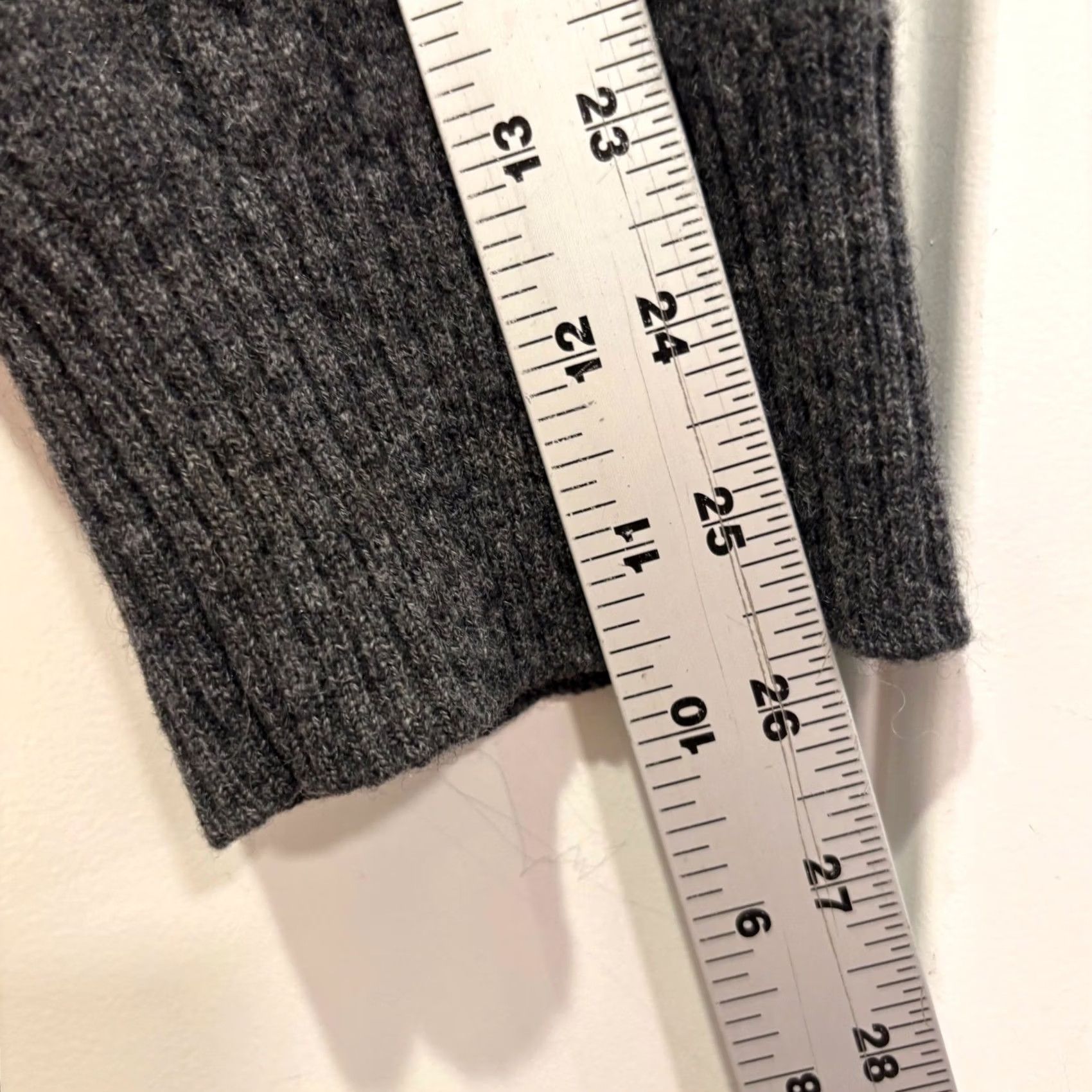 Vintage Alan Flusser Mens Cashmere Crew Neck Sweater Charcoal Gray L Knit Cable Knit Pullover Size US L / EU 52-54 / 3 - 4 Thumbnail