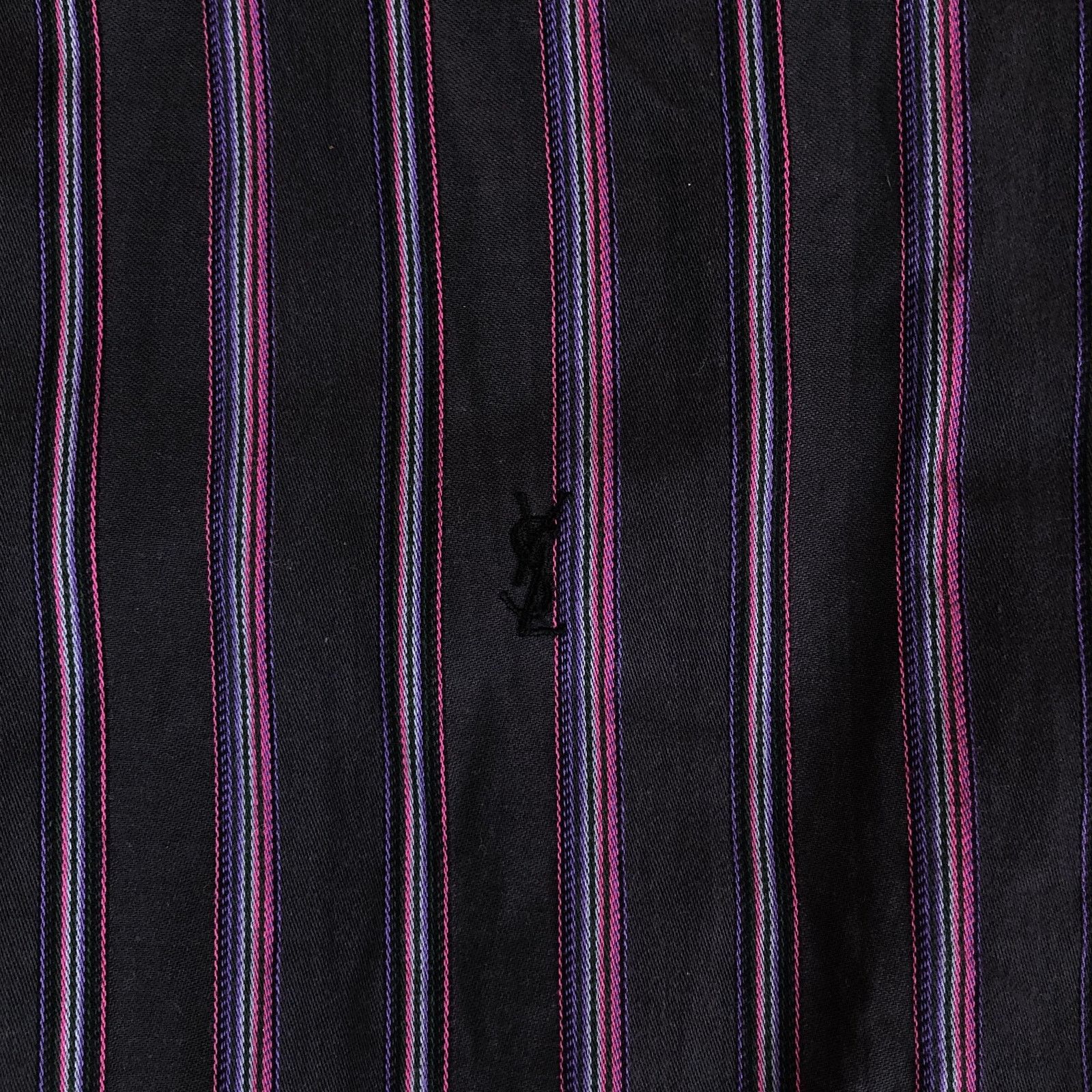 Vintage × Yves Saint Laurent YSL Shirt Striped Logo Size US M / EU 48-50 / 2 - 3 Thumbnail