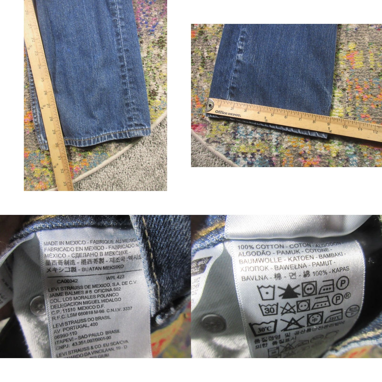 Levi's Levi's 527 Jeans Mens 34x30 Blue Bootcut Denim Cowboy Western Southwestern Logo 5-Pocket Regular Inseam 30" Leather Patch Cotton Polyester Shirt N/A Size US 34 / EU 50 - 8 Thumbnail