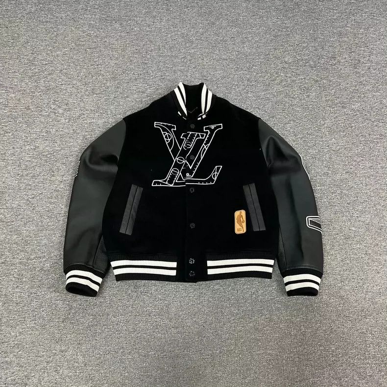 Louis Vuitton Louis Vuitton Leather Sleeve Baseball Jacket 2505-Nextarrow Size US L / EU 52-54 / 3 - 1 Thumbnail