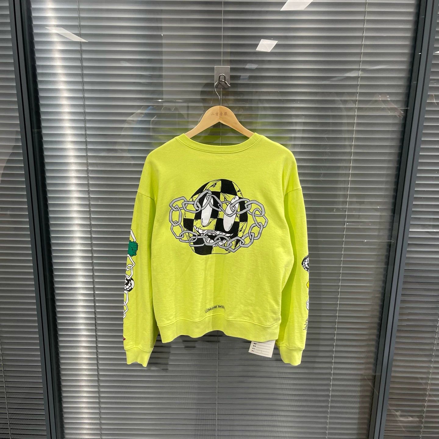 Chrome Hearts CH Mattyboy Fluo Green Graffiti Hoodie L #11247 Size US L / EU 52-54 / 3 - 2 Thumbnail