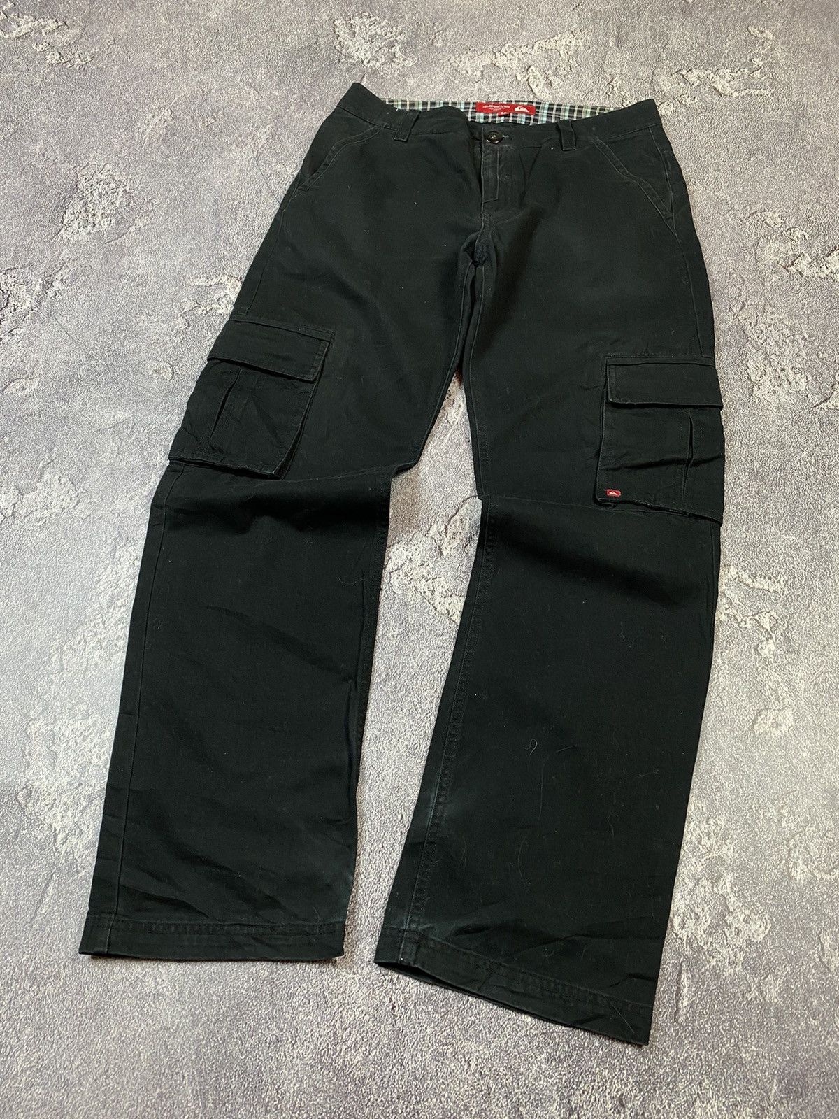 Quiksilver VTG Quiksilver Cargo Black Pants Surf Style Streetwear Size US 31 - 3 Thumbnail