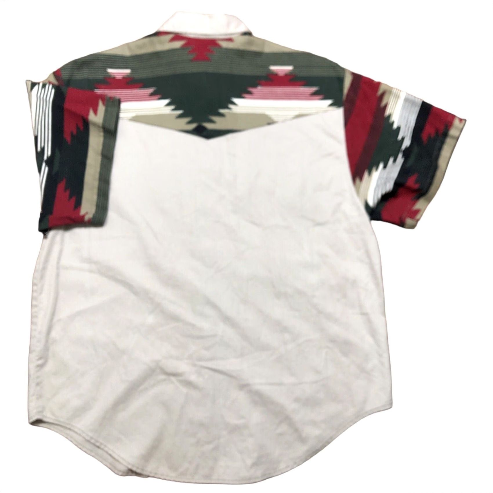 Vintage Ranch and Town Panhandle Slim Western Shirt Womens Large Tan Aztec Pearl Snap Shirt Size L / US 10 / IT 46 - 2 Thumbnail