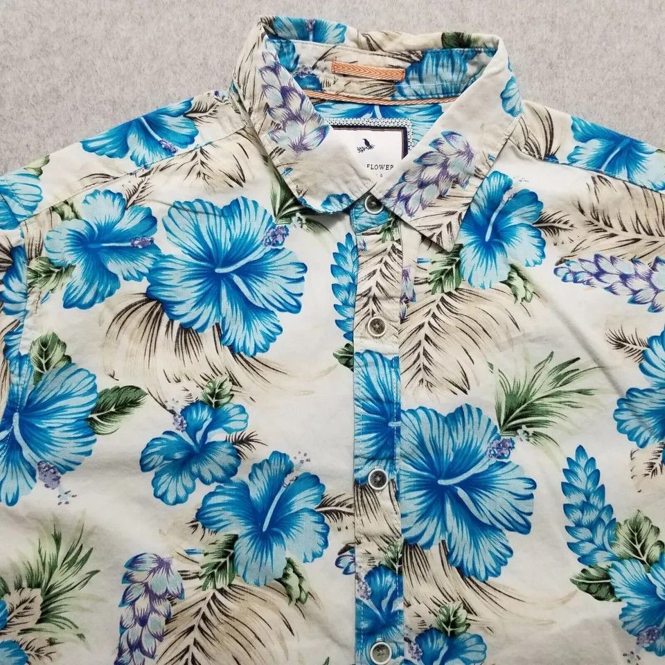 Other Denim & Flower Shirt Men Medium Floral Hawaiian Button Up Size US M / EU 48-50 / 2 - 4 Thumbnail