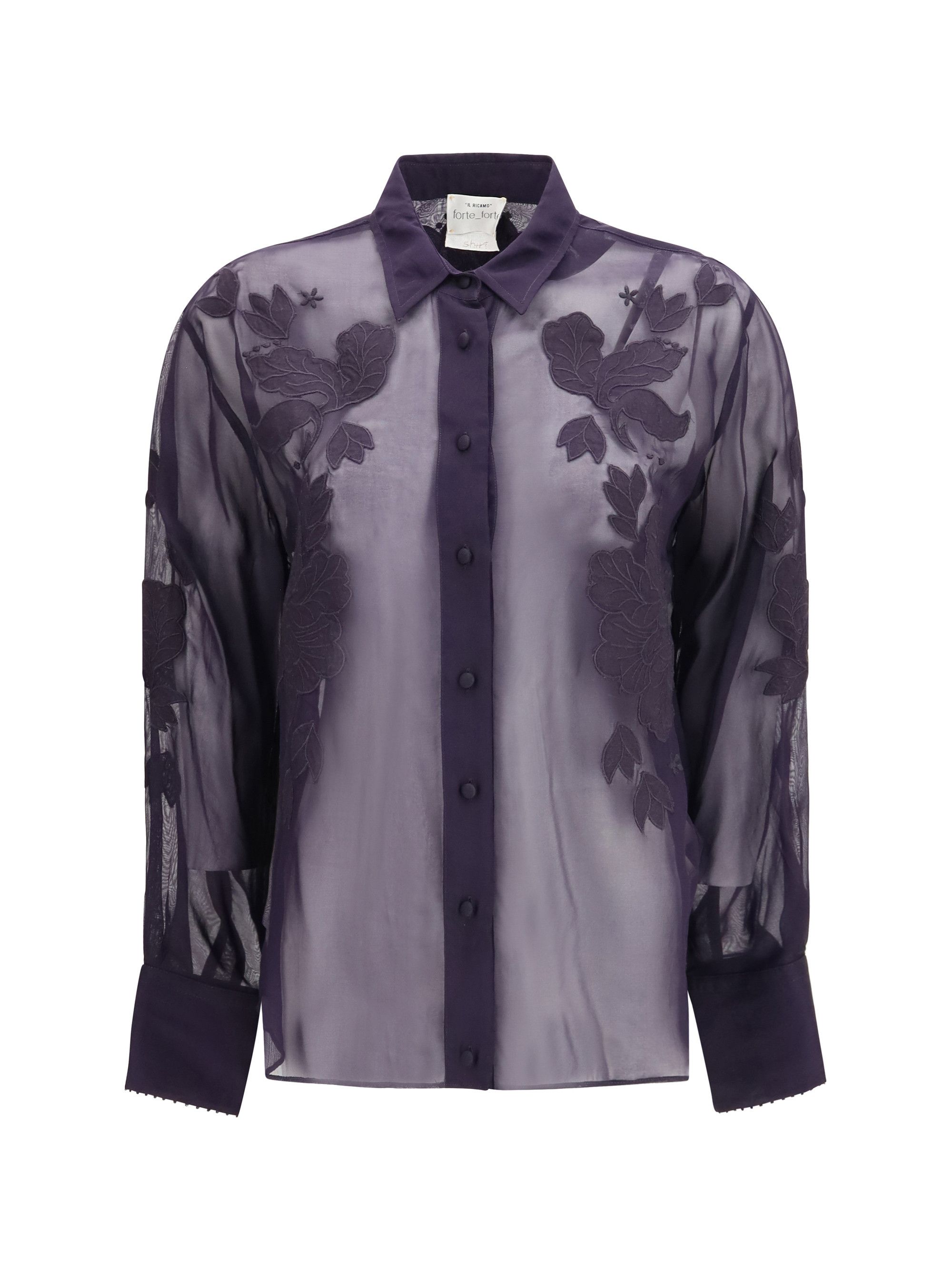 forte_forte Organza Shirt with floral embroidery Size S / US 4 / IT 40 - 1 Thumbnail