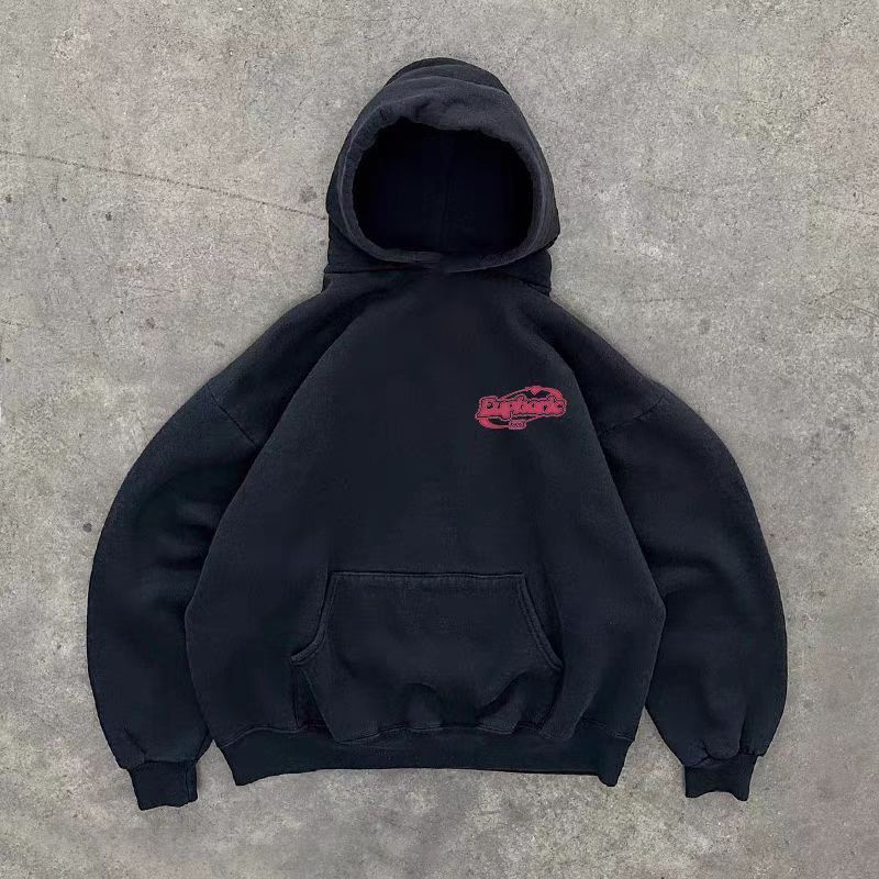 Japanese Brand Street washed vintage Cupid print hoodie y2k Size US L / EU 52-54 / 3 - 2 Thumbnail