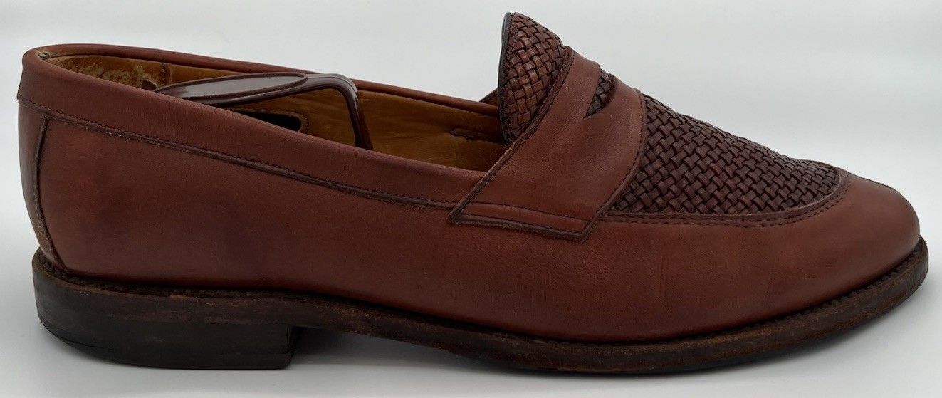 Allen Edmonds Allen Edmonds LEYLAND Chili Brown Leather Penny Loafers 10D Size US 10 / EU 43 - 6 Thumbnail