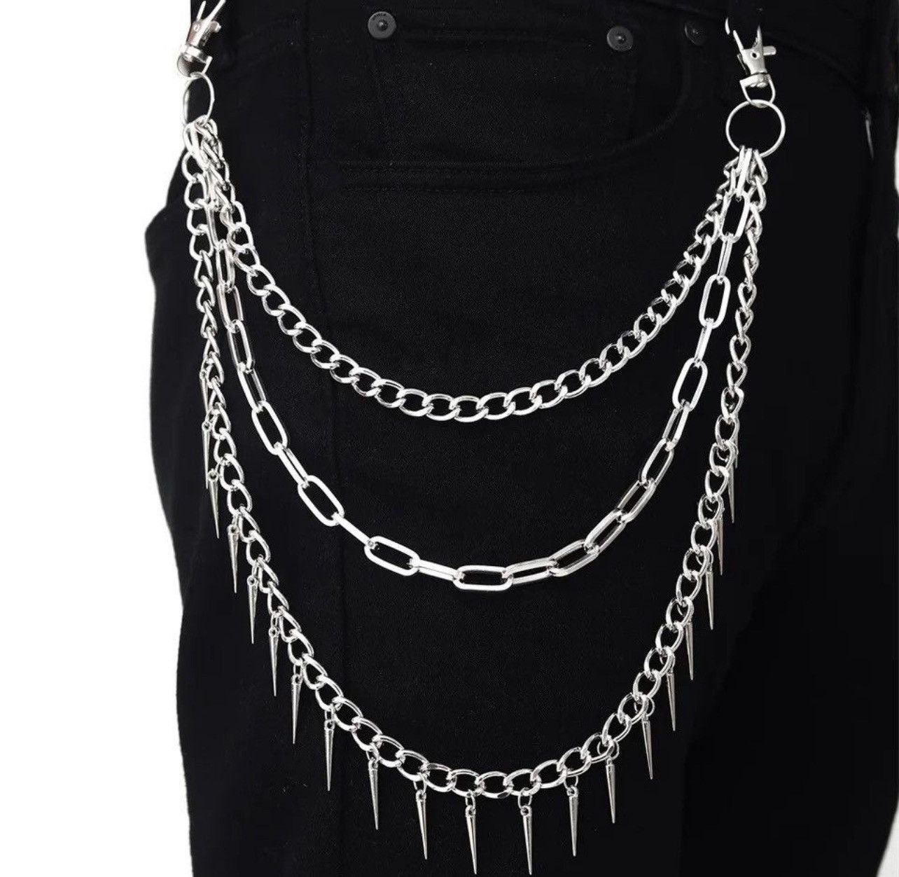 Other Multilayer Punk Chain On The Jeans Pants Size ONE SIZE - 8 Thumbnail