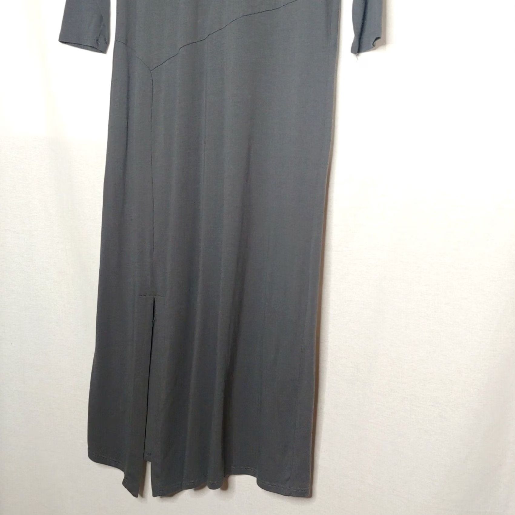 J. Jill J. Jill Maxi Dress XS Long Sleeve Knit Gray Modal Blend Pure Jill Minimalist V-Neck Pullover Women Size XS / US 0-2 / IT 36-38 - 5 Thumbnail