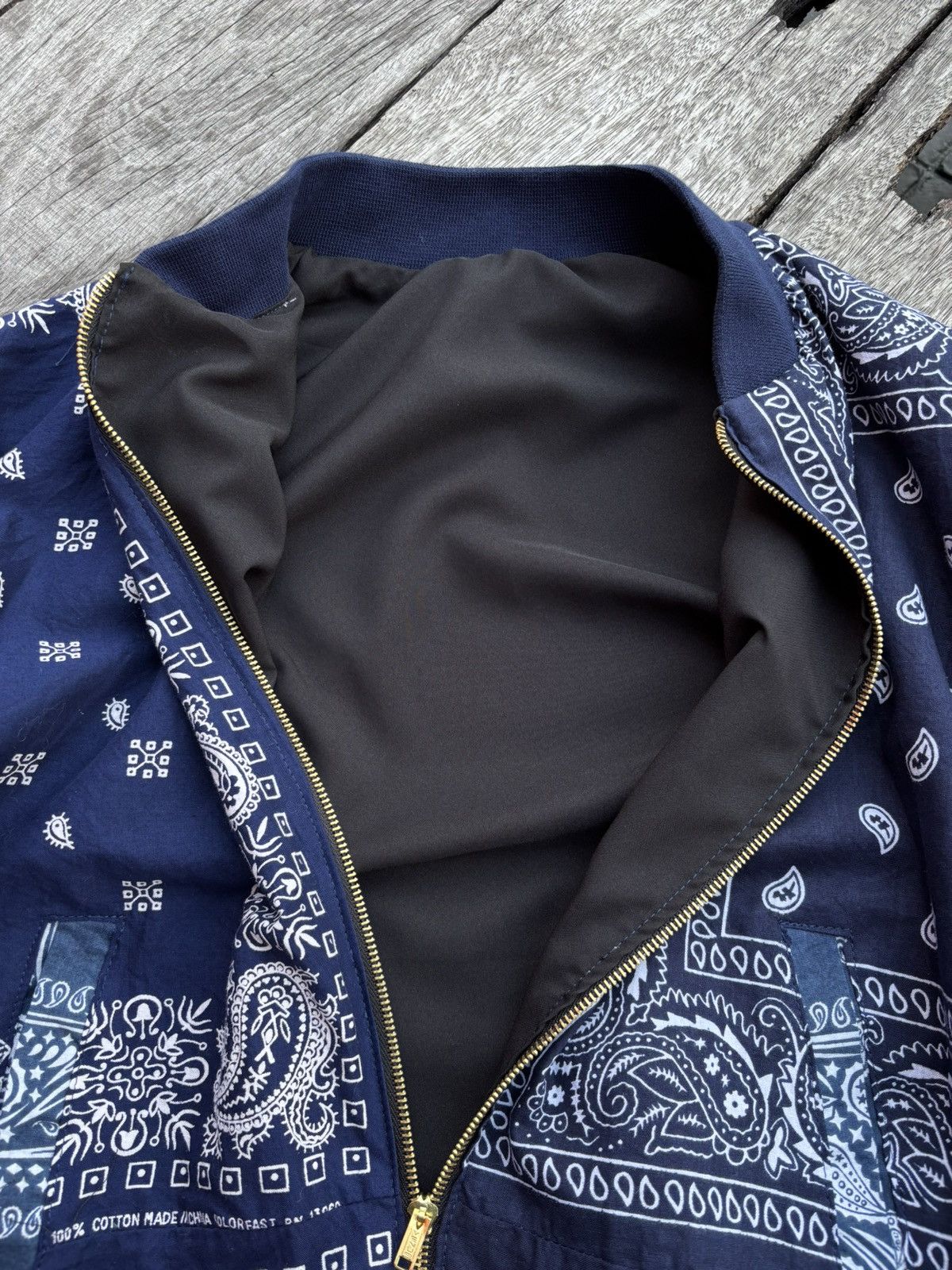 Handmade Bandana Navy Custom Made Jacket Size US L / EU 52-54 / 3 - 4 Thumbnail