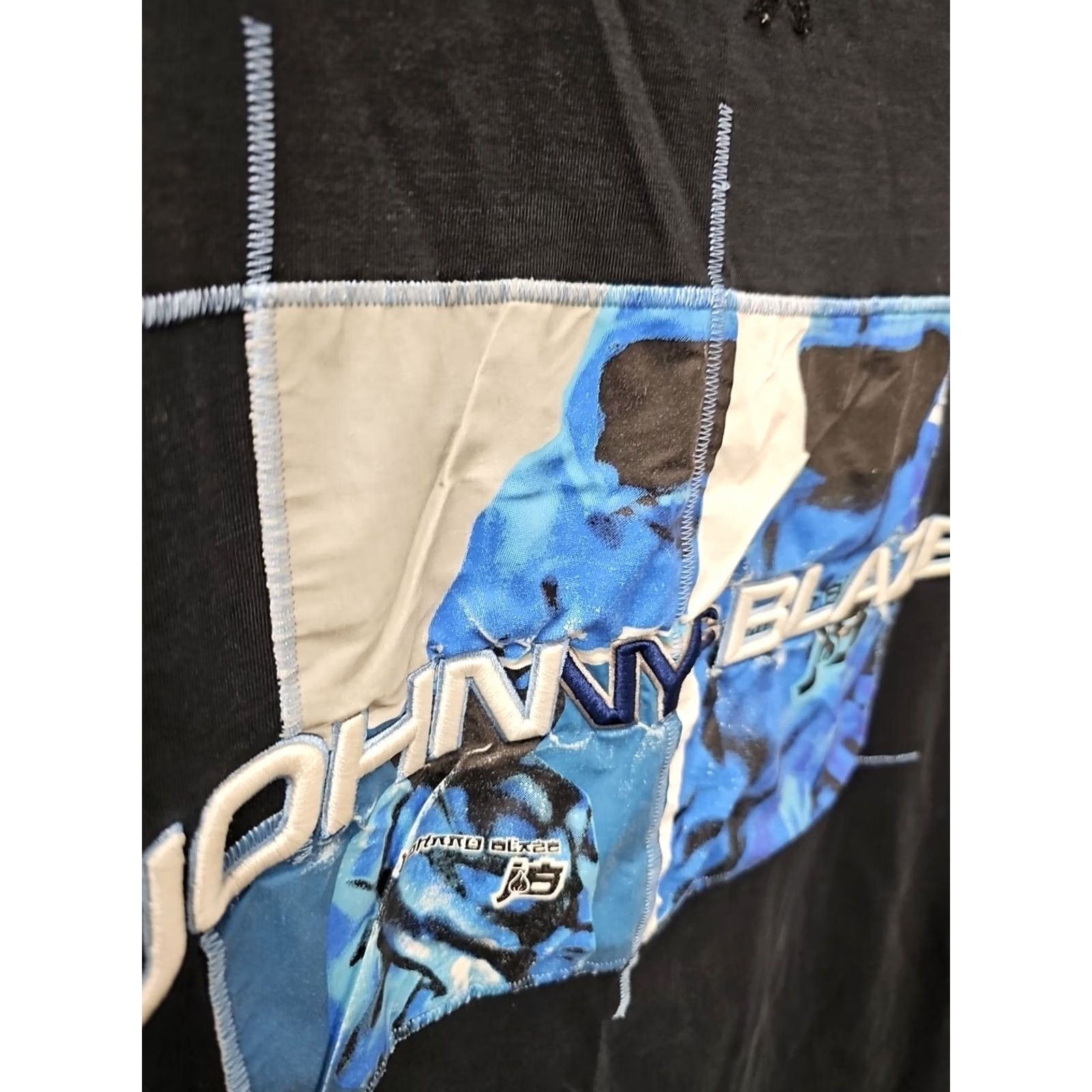 Vintage VINTAGE 90s Johnny Blaze JB NYC Hood Rats Patches T-Shirt XL Black Denim Hooded Mens T-Shirt 90s Rare Size US XL / EU 56 / 4 - 4 Thumbnail