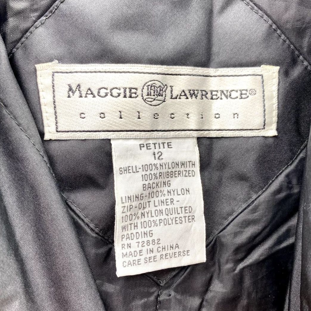 Rains VINTAGE Maggie Lawrence Rain Coat Womens Petite 12 Black Lined Outdoor Snow Y2K Coat Women Black Petite 12 Rain Coat Size XL / US 12-14 / IT 48-50 - 4 Thumbnail