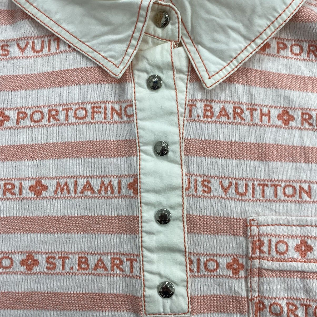Louis Vuitton Vintage Louis Vuitton In Cotone Orange Stripe Polo Shirt Size M / US 6-8 / IT 42-44 - 6 Thumbnail