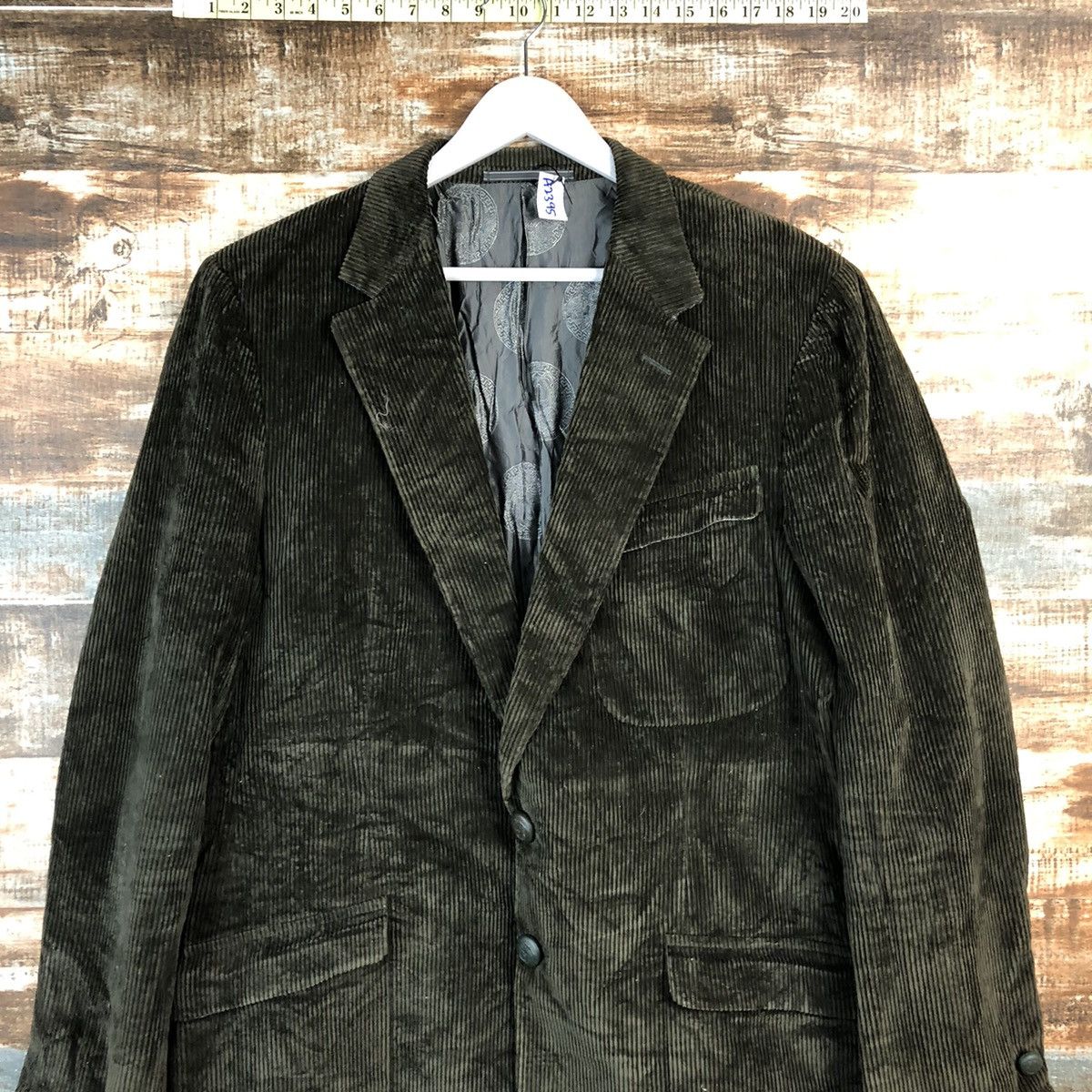 Versace Gianni Versace Dark Brown corduroy Blazzer #A2395 Size US L / EU 52-54 / 3 - 2 Thumbnail