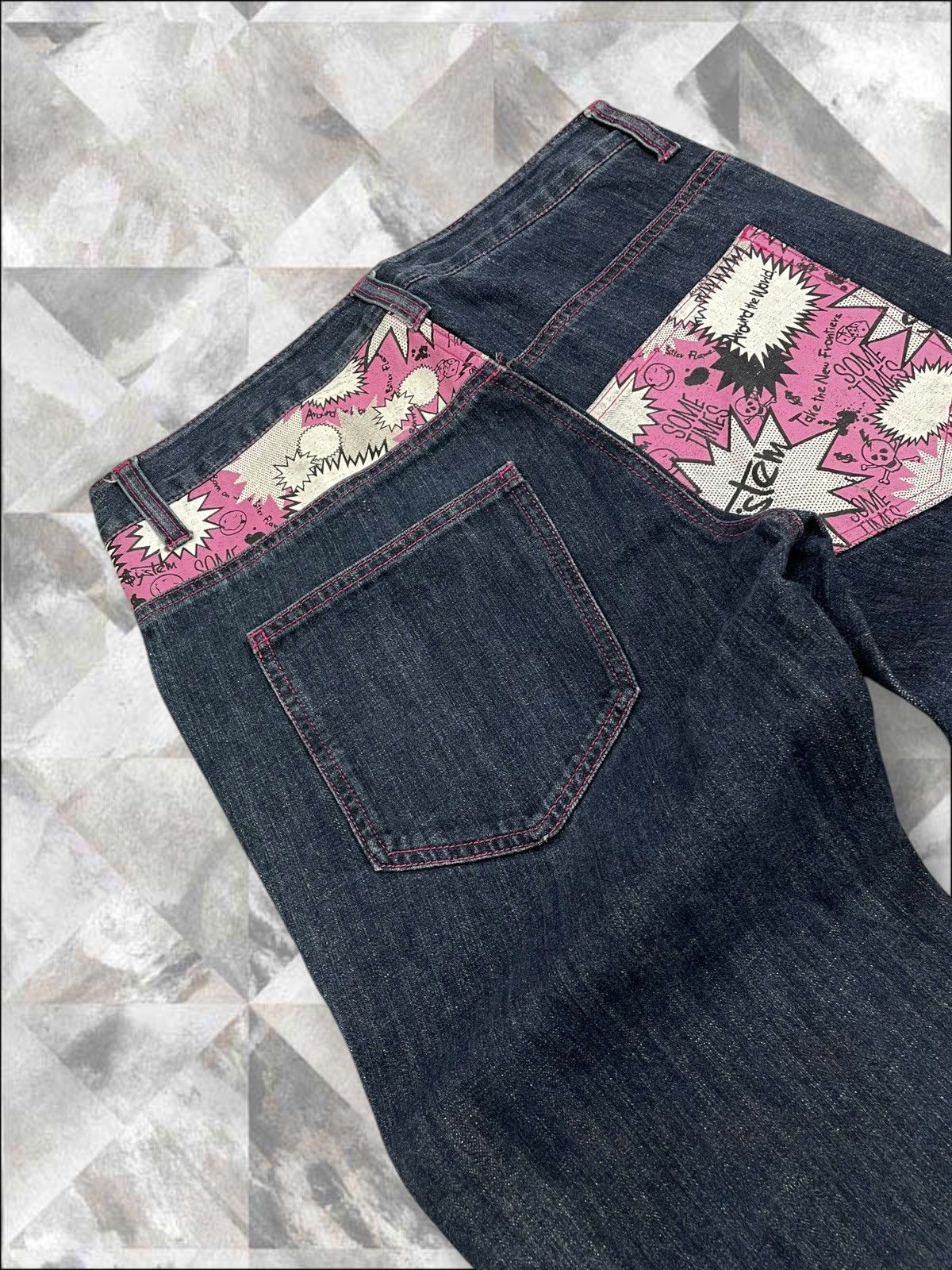Hysteric Glamour Vintage 1990s Japan Designer Deugro Art Fancy Short Denim Size US 30 / EU 46 - 11 Thumbnail